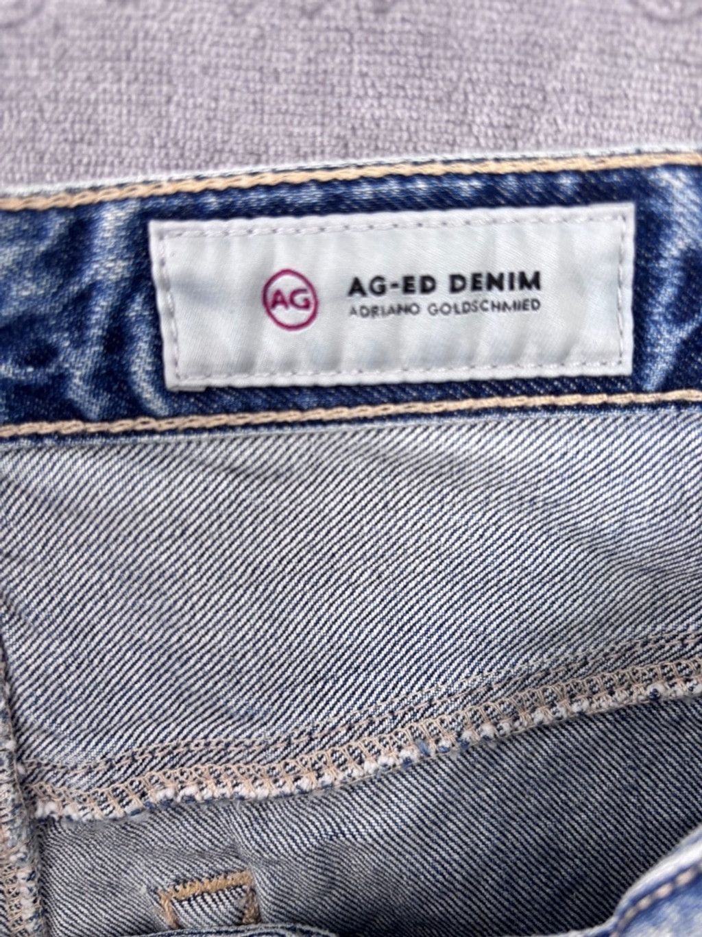 AG Adriano Goldschmied Women's AG Adriano Goldschmied Denim Skirt, 25R, Blue Size 42" / US 20 - 6 Thumbnail
