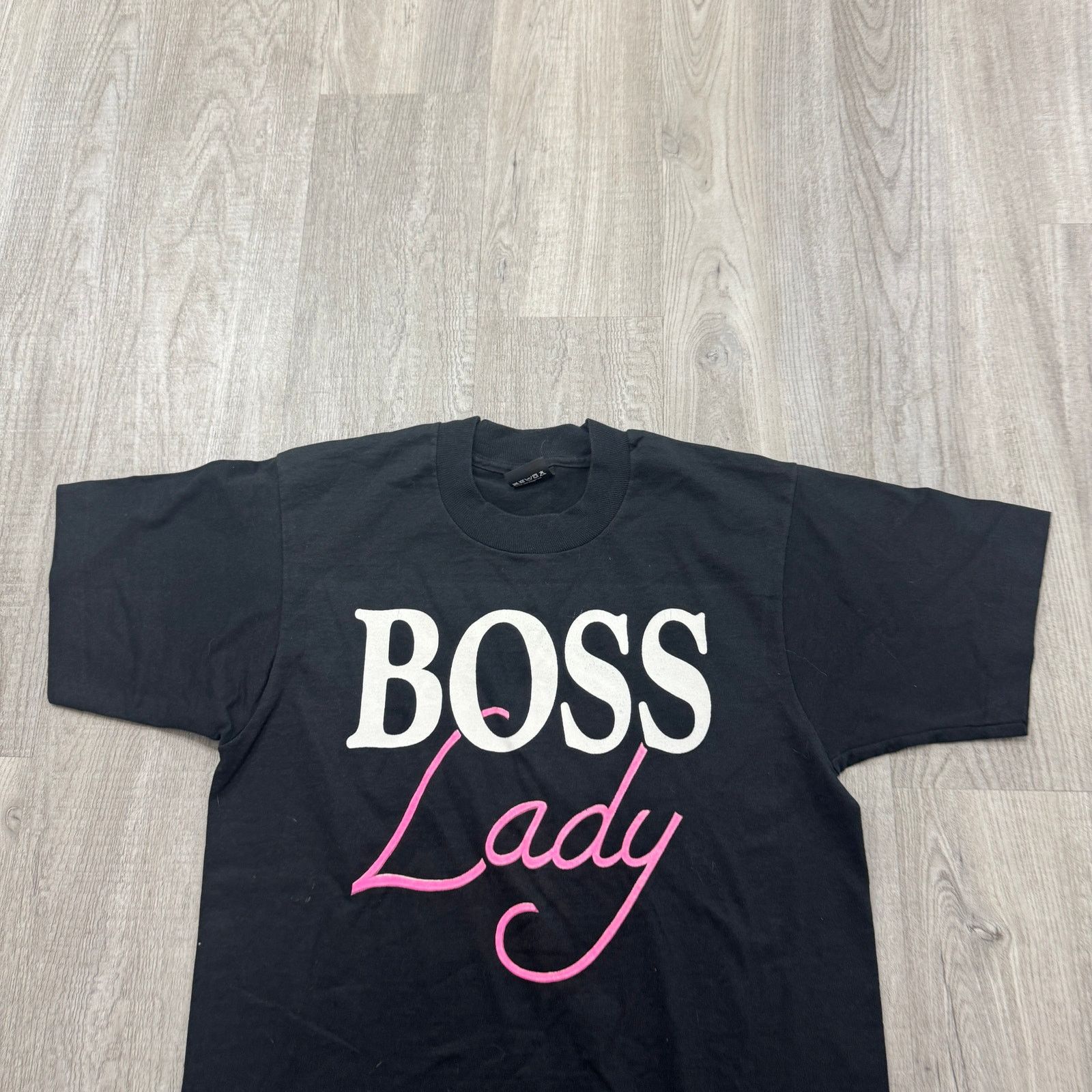 Vintage Vintage Boss Lady Shirt Men's Medium Black Single Stitch 90s Size US M / EU 48-50 / 2 - 2 Thumbnail