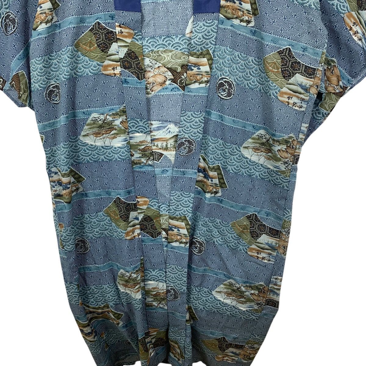 Vintage Vintage 70s KIMONO FUJI MOUNTAIN Japan Traditional Robe Coat Size XXL / US 16-18 / IT 52-54 - 4 Thumbnail