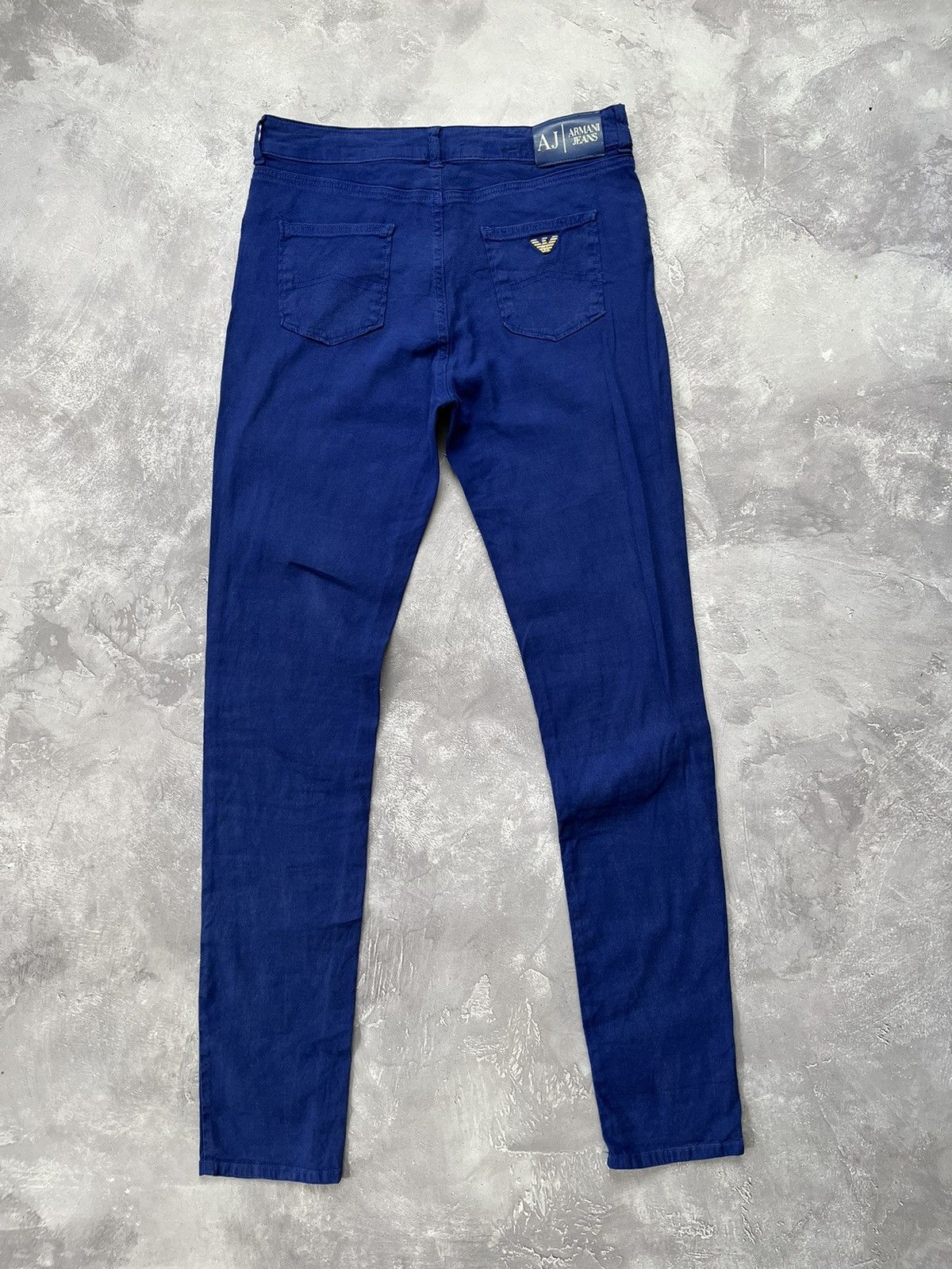 Giorgio Armani Armani Jeans Linen Lino-flex Pants Blue Size 32 Size 32" / US 10 / IT 46 - 1 Thumbnail
