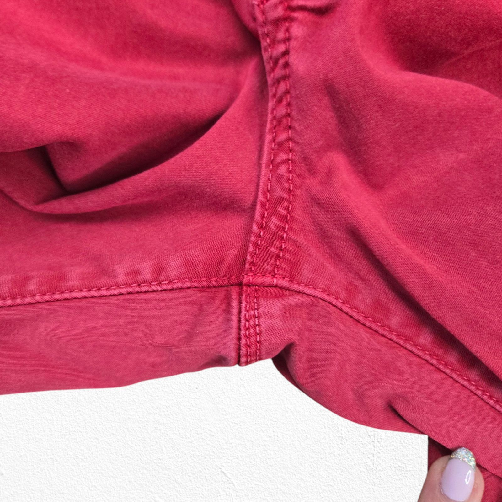 J Brand J Brand Red Zippered Ankle Skinny Jeans Size 27 Size 27" / US 4 / IT 40 - 9 Thumbnail