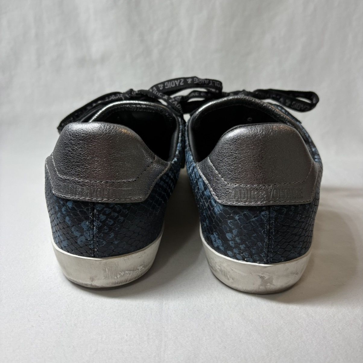 Zadig & Voltaire AUTHENTIC Zadig & Voltaire Blue Snake Sneakers Size US 8 / IT 38 - 5 Thumbnail