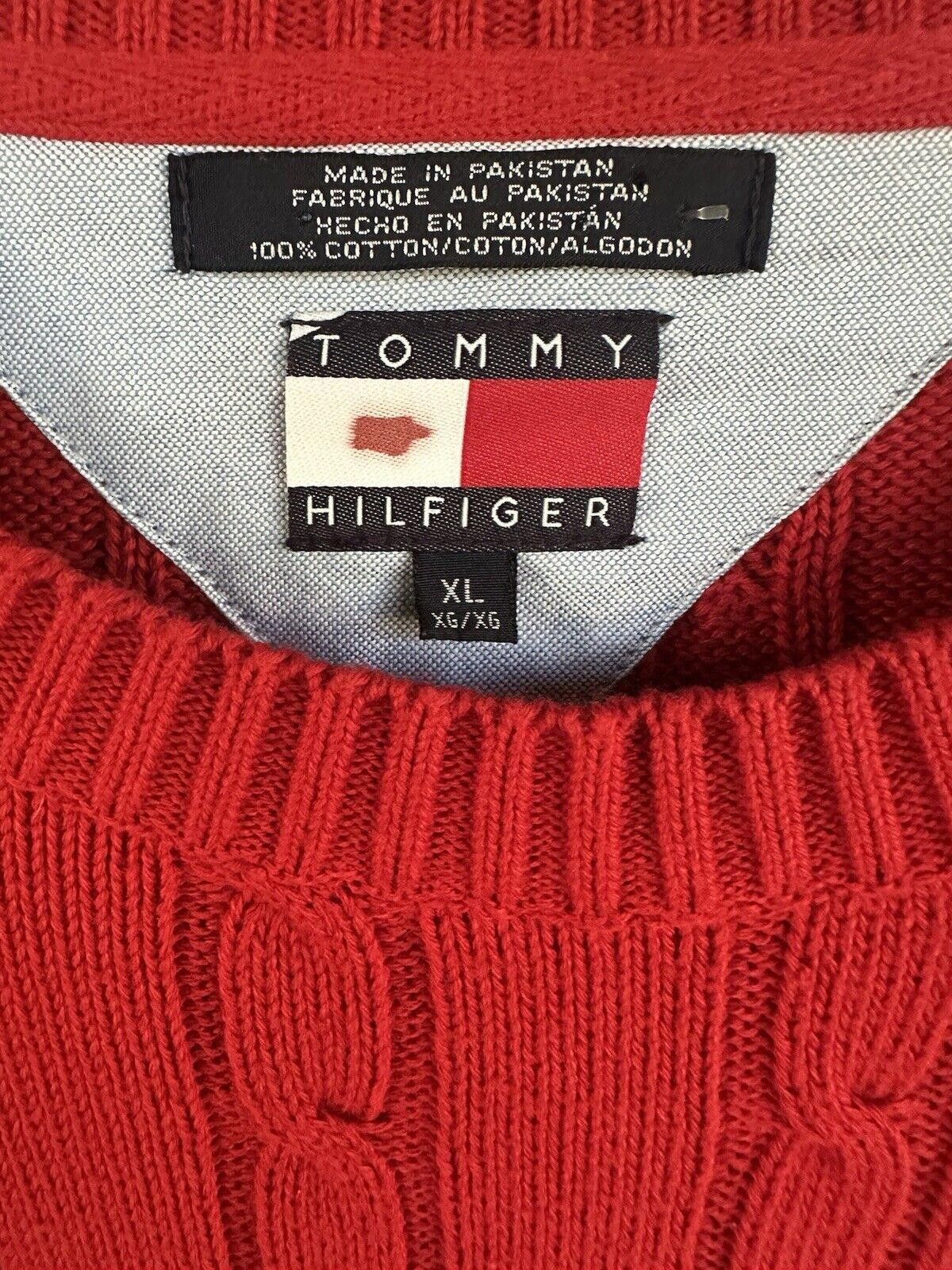 Tommy Hilfiger VINTAGE Tommy Hilfiger Knit Red Crest Logo Sweater- Men’s XL Size US XL / EU 56 / 4 - 3 Thumbnail