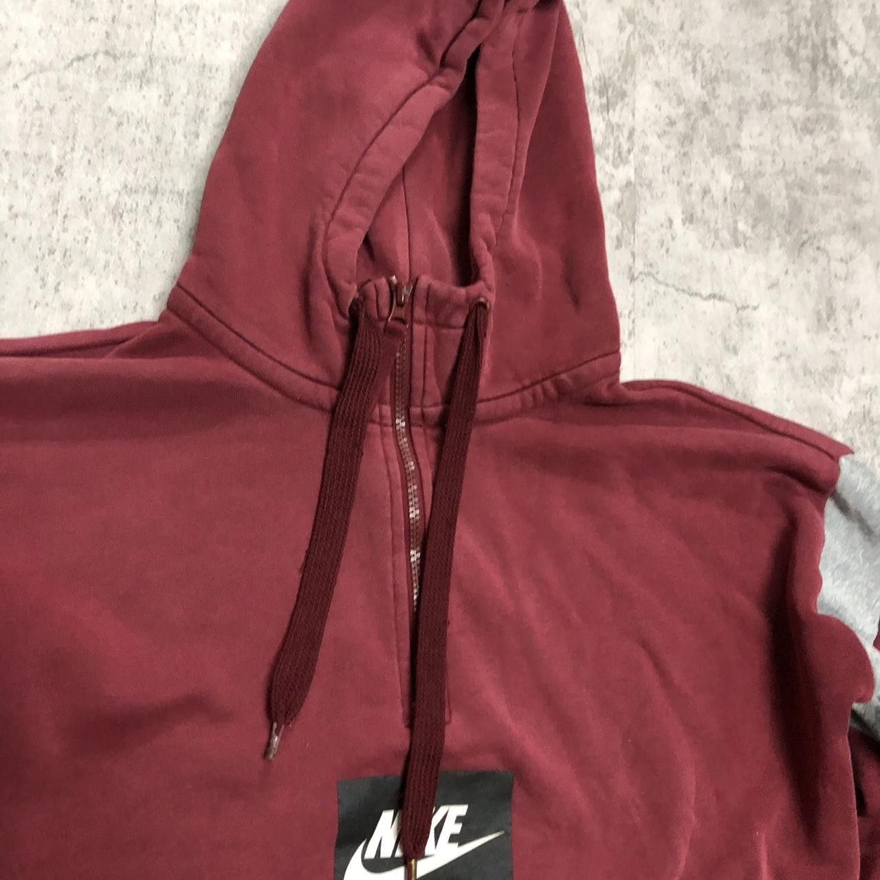 Nike Burgundy Nike quarter zip hoodie #NikeHoodie Size US M / EU 48-50 / 2 - 2 Thumbnail