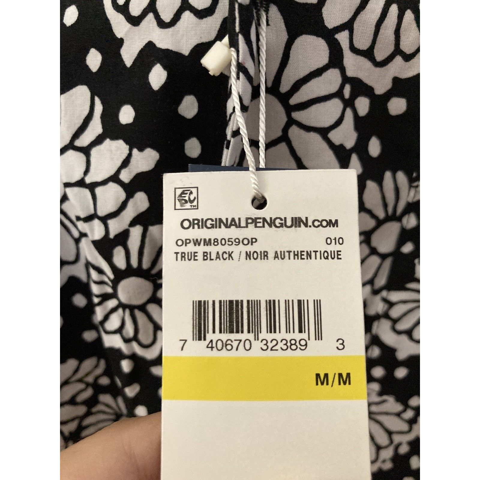 Original Penguin NWT Original Penguin Botanical Button-Up Shirt Medium Black Size US M / EU 48-50 / 2 - 2 Thumbnail