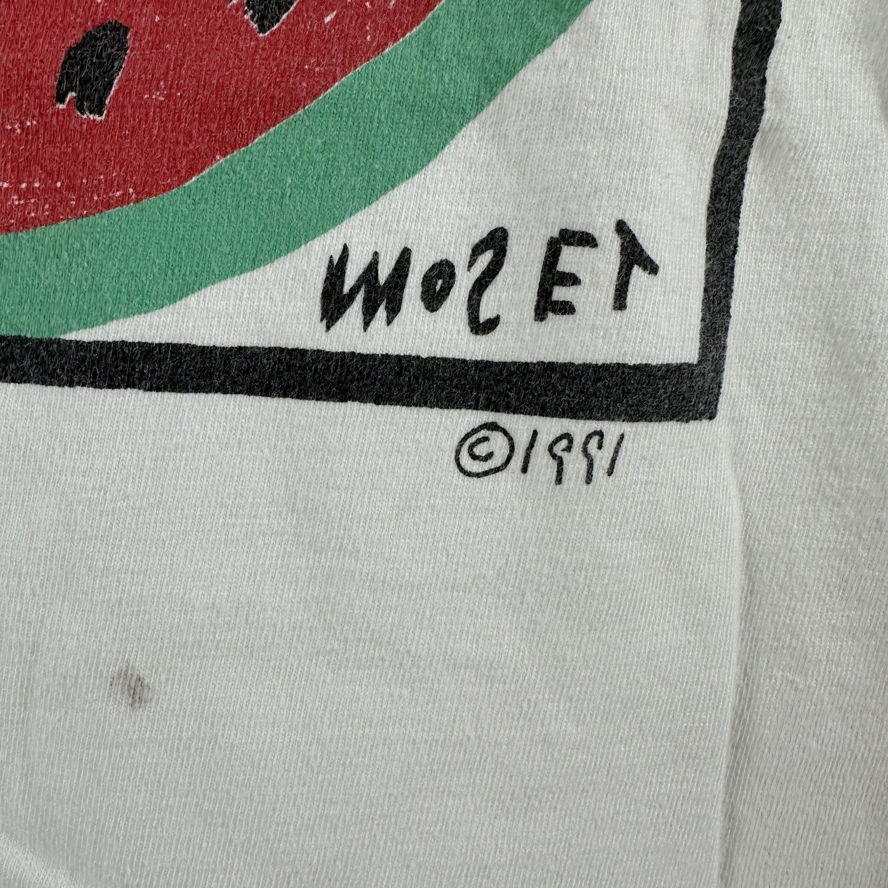 Vintage Vintage 1991 Mose Tolliver Watermelon Art Graphic T-Shirt Size US XL / EU 56 / 4 - 4 Thumbnail