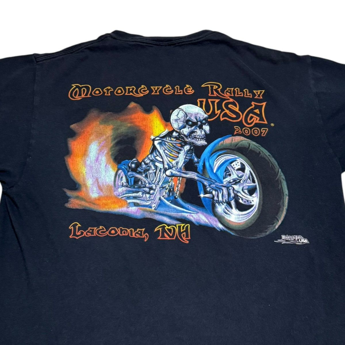 Gildan 2007 Laconia Motorcycle Biker Rally Black Shirt Adult Large Size US L / EU 52-54 / 3 - 2 Thumbnail