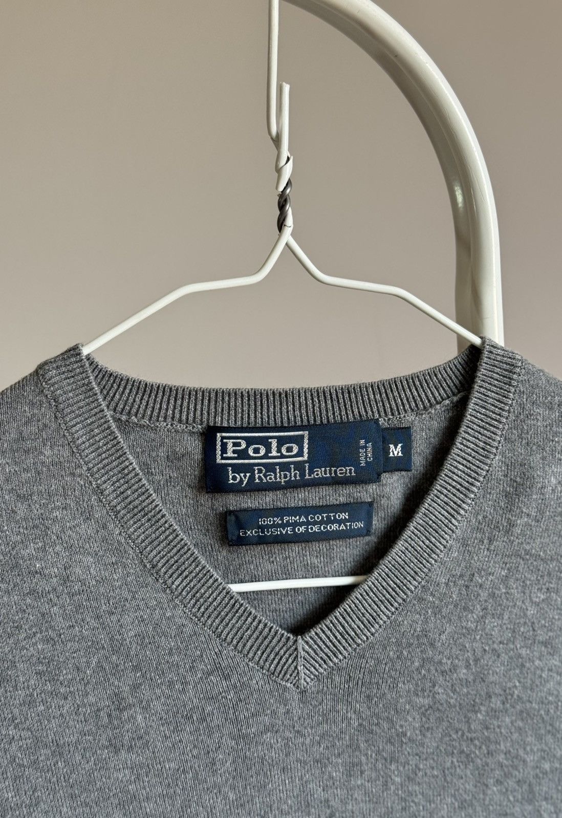 Polo Ralph Lauren Vintage Ralph Lauren S-M Cotton Gray Vest Knitted Size US M / EU 48-50 / 2 - 2 Thumbnail