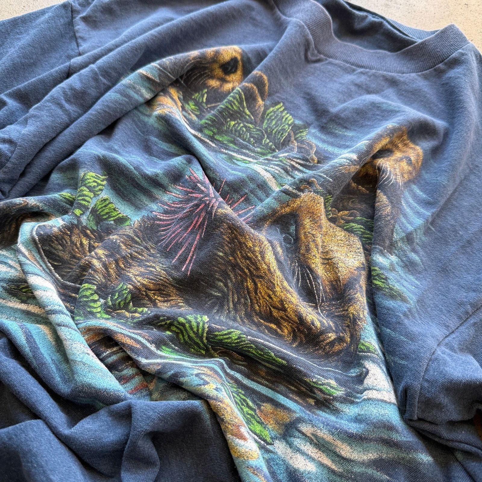 Other Vintage 90s Habitat Sea Otter "Extinction is Forever" Tee Size US L / EU 52-54 / 3 - 2 Thumbnail