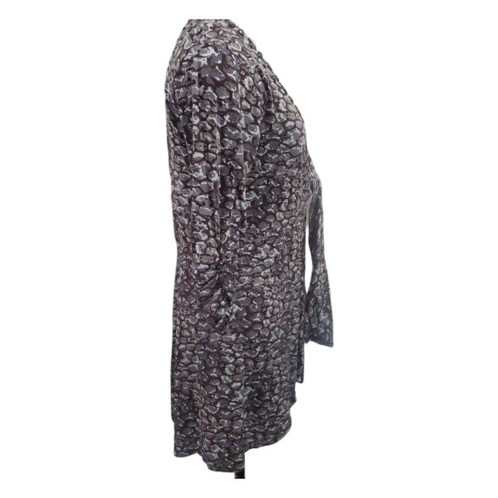 Designer CT1738 Cabi Brown & Gray Wrap Top M Size M / US 6-8 / IT 42-44 - 4 Thumbnail