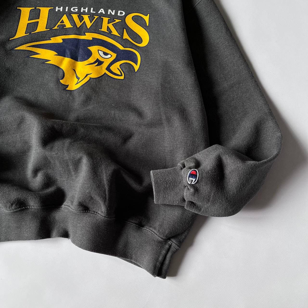 Champion × Vintage Champion Highland Hawks Sweatshirt Basketball University Size US L / EU 52-54 / 3 - 4 Thumbnail