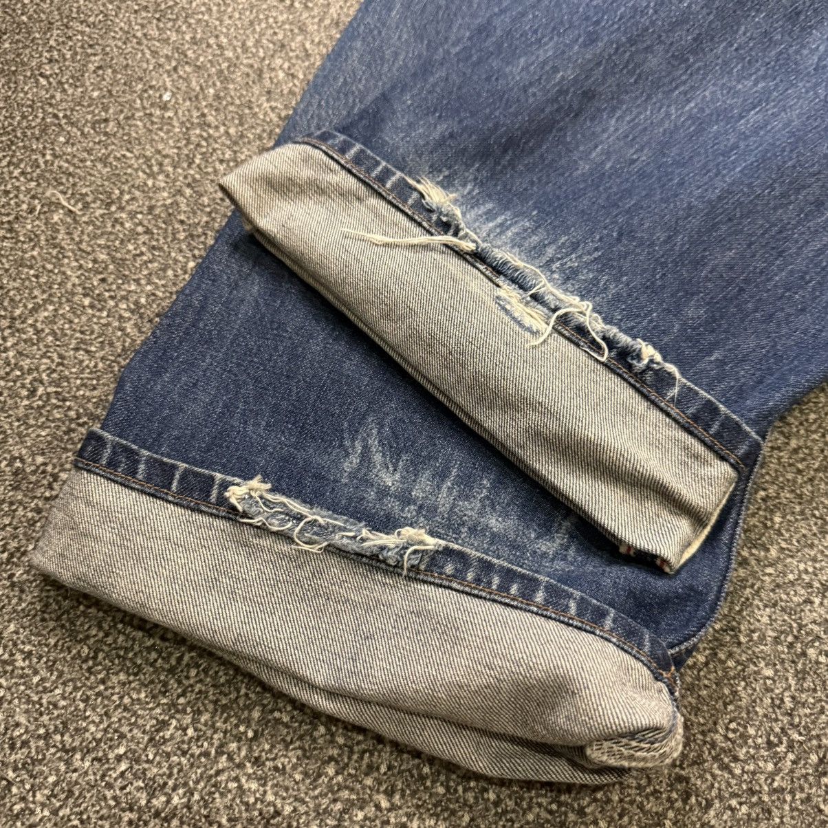 Wrangler Vintage Wideleg Wrangler Blue Bell Selvedge Aging Wash Denim Size US 32 / EU 48 - 11 Thumbnail