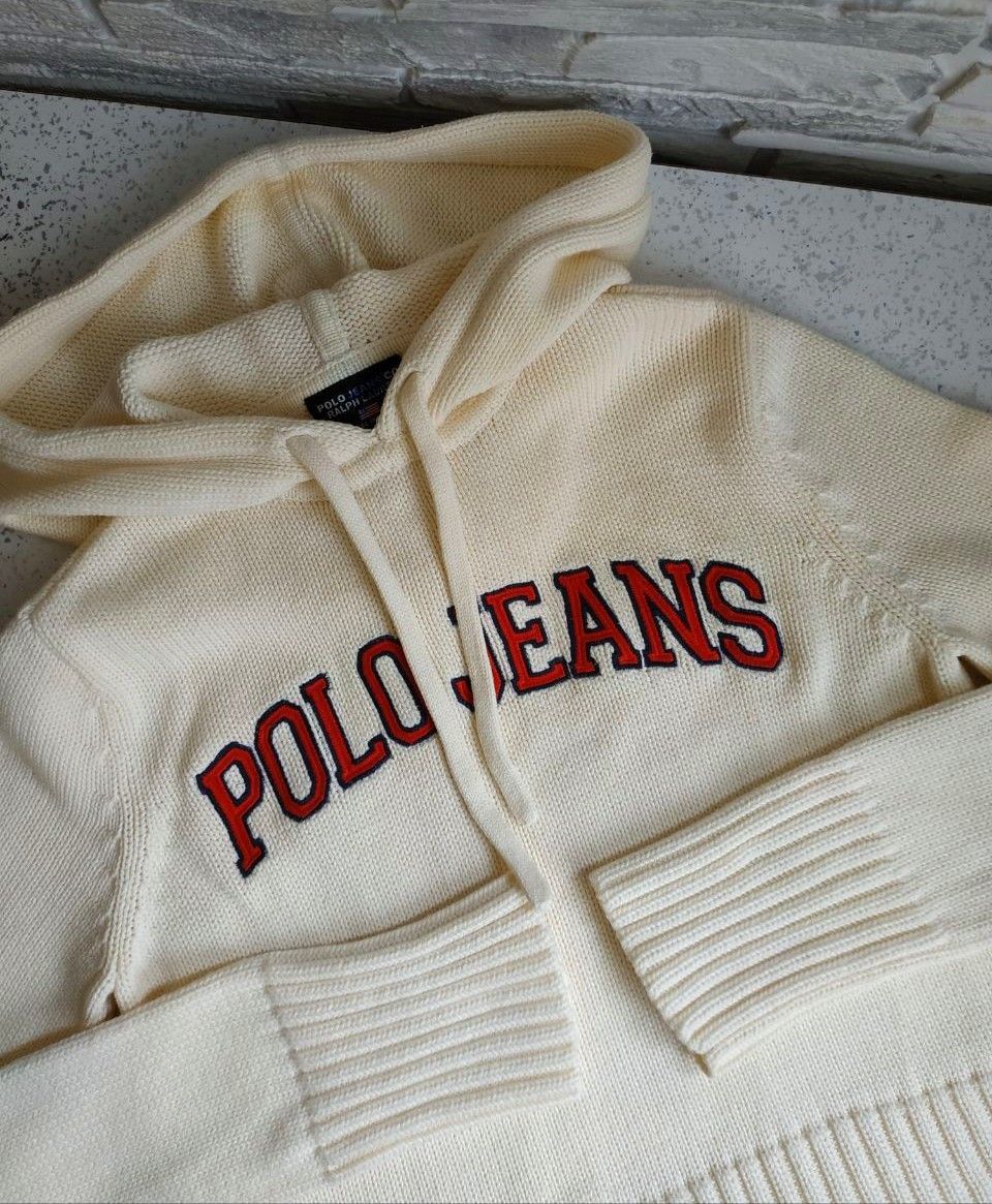 Polo Ralph Lauren × Vintage Vintage Polo Ralph Lauren Knit Hoodie Size S / US 4 / IT 40 - 6 Thumbnail
