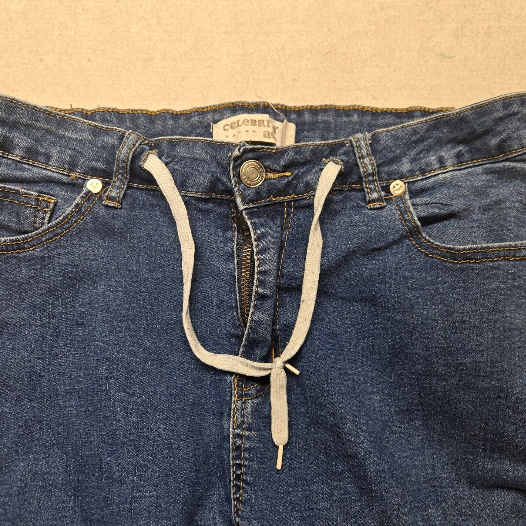 Vintage ACE High Rise Distressed Skinny Jeans Adult Women's Size 14 Blue Denim Size 36" / US 14 / IT 50 - 3 Thumbnail