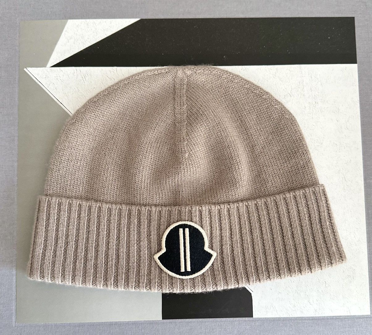 Pre-owned Moncler X Rick Owens Fw20 Cashmere Beanie In Brown