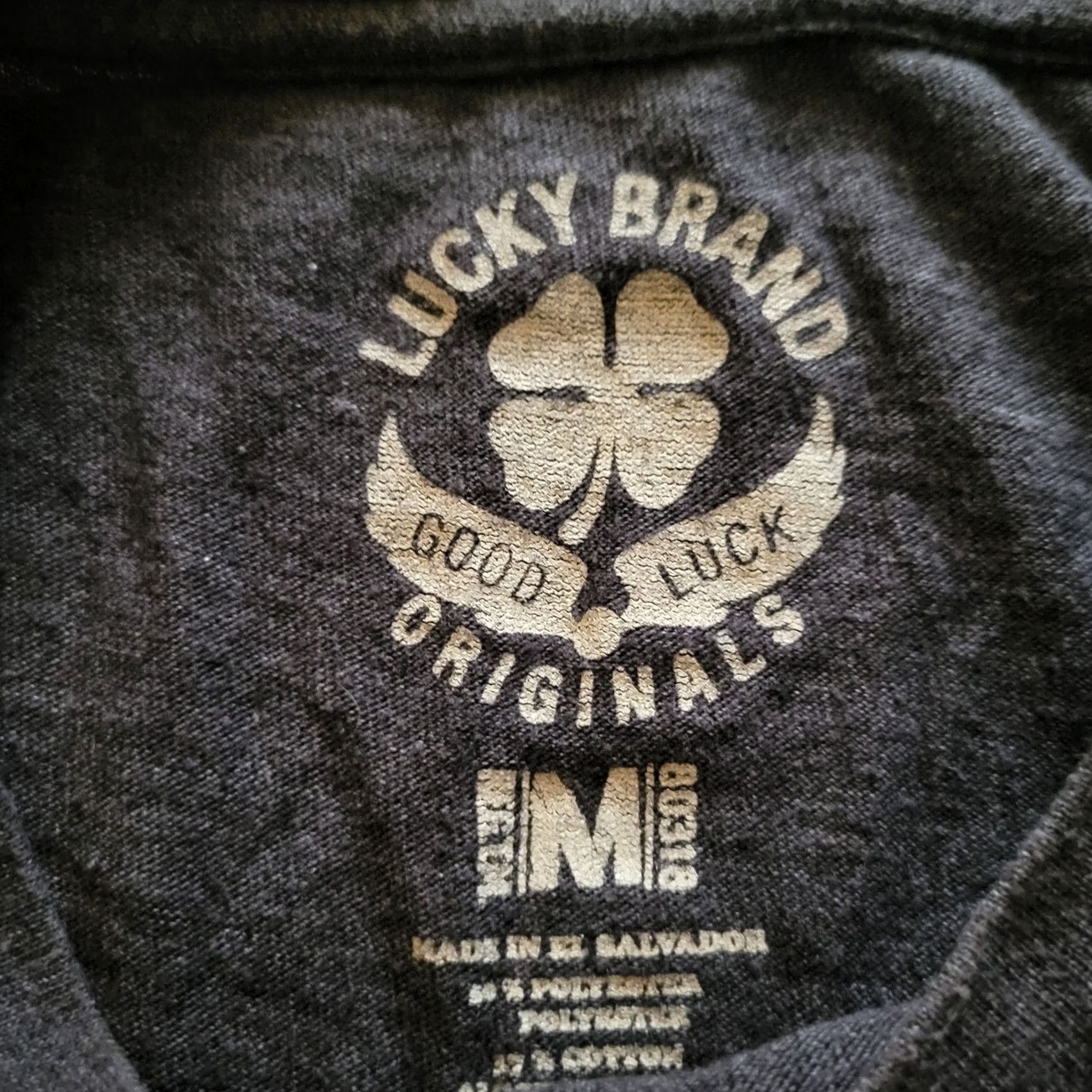 Lucky Brand Lucky Brand Top Shirt Mens M Gray Short Sleeve Crew Neck Too Young To Die Graphic Print Casual Everyday Vintage: No (end) Mens Size US M / EU 48-50 / 2 - 5 Thumbnail