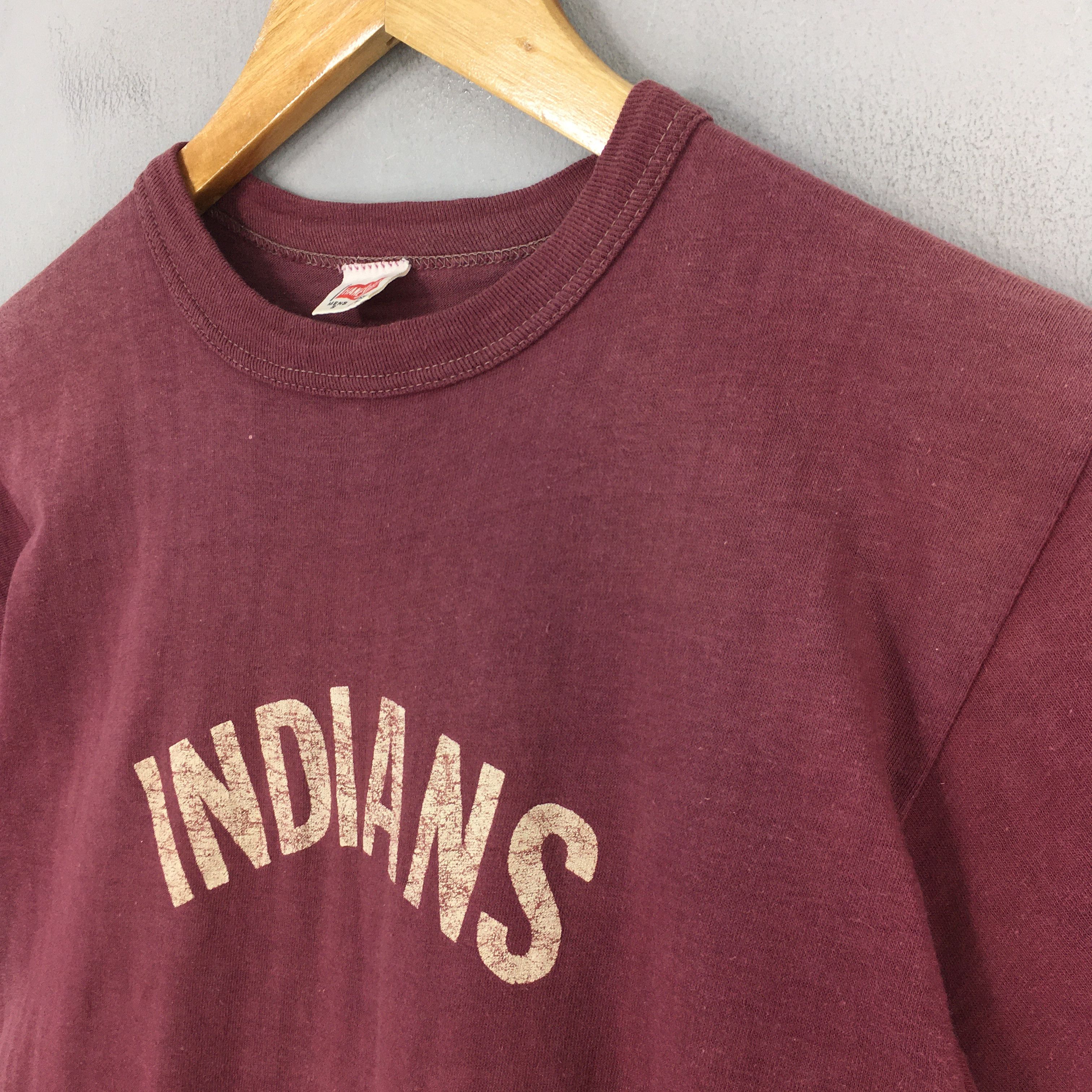 Hanes × Russell Athletic × Vintage Vintage 1960's Hanes Sport Indians Plainfield Tshirt Small Size S / US 4 / IT 40 - 3 Thumbnail