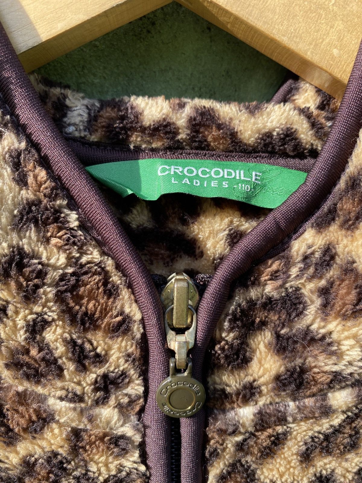 Vintage Crocodile Leopard Sherpa Fleece Jacket Y2K Cozy Outerwear Size ONE SIZE - 7 Thumbnail