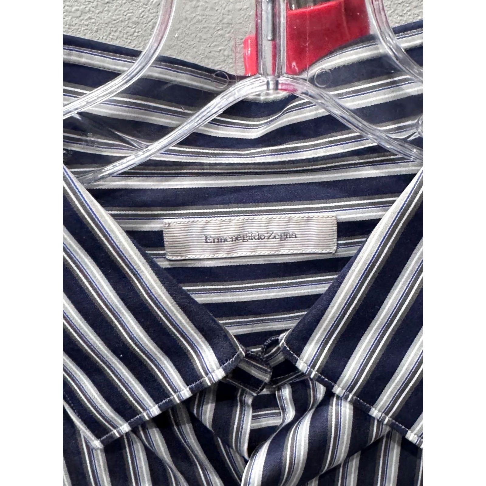Ermenegildo Zegna Zegna Italy Stripe LONG SLEEVE SHIRT 2XL XXL Men Multicolor - MINT, Ermenegildo Zegna Size US XXL / EU 58 / 5 - 4 Thumbnail