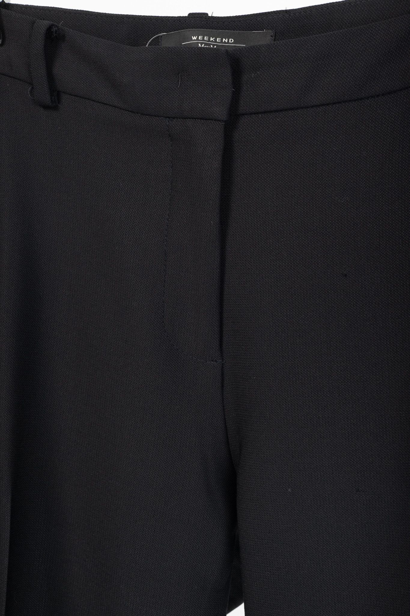 Weekend Max Mara Weekend Max Mara Cigarette Black Wool-Crepe Trousers Size 34" / US 12 / IT 48 - 6 Thumbnail