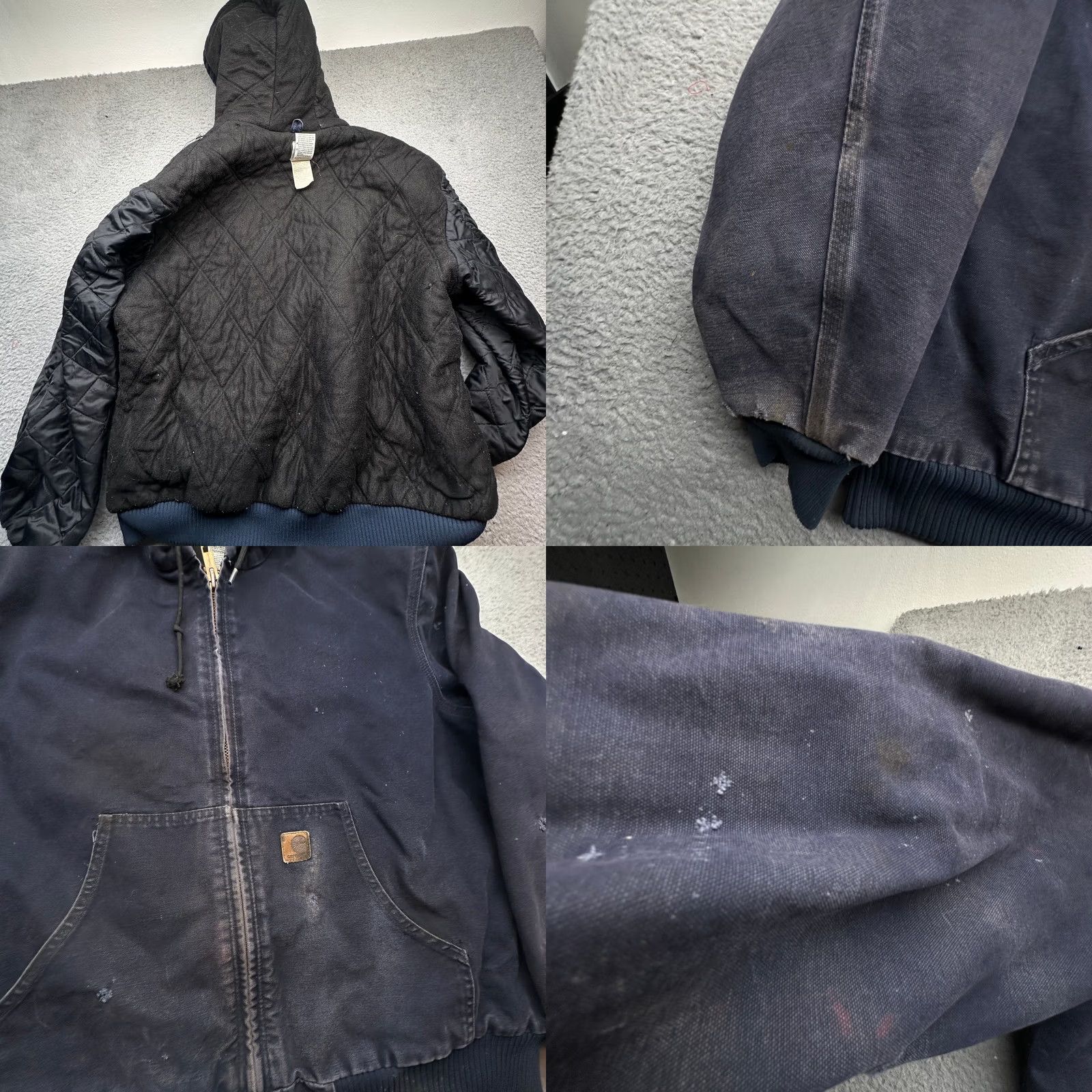 Carhartt VINTAGE Carhartt J130 Canvas Sandstone Jacket Mens XL Navy Insulated Distressed Size US XL / EU 56 / 4 - 8 Thumbnail