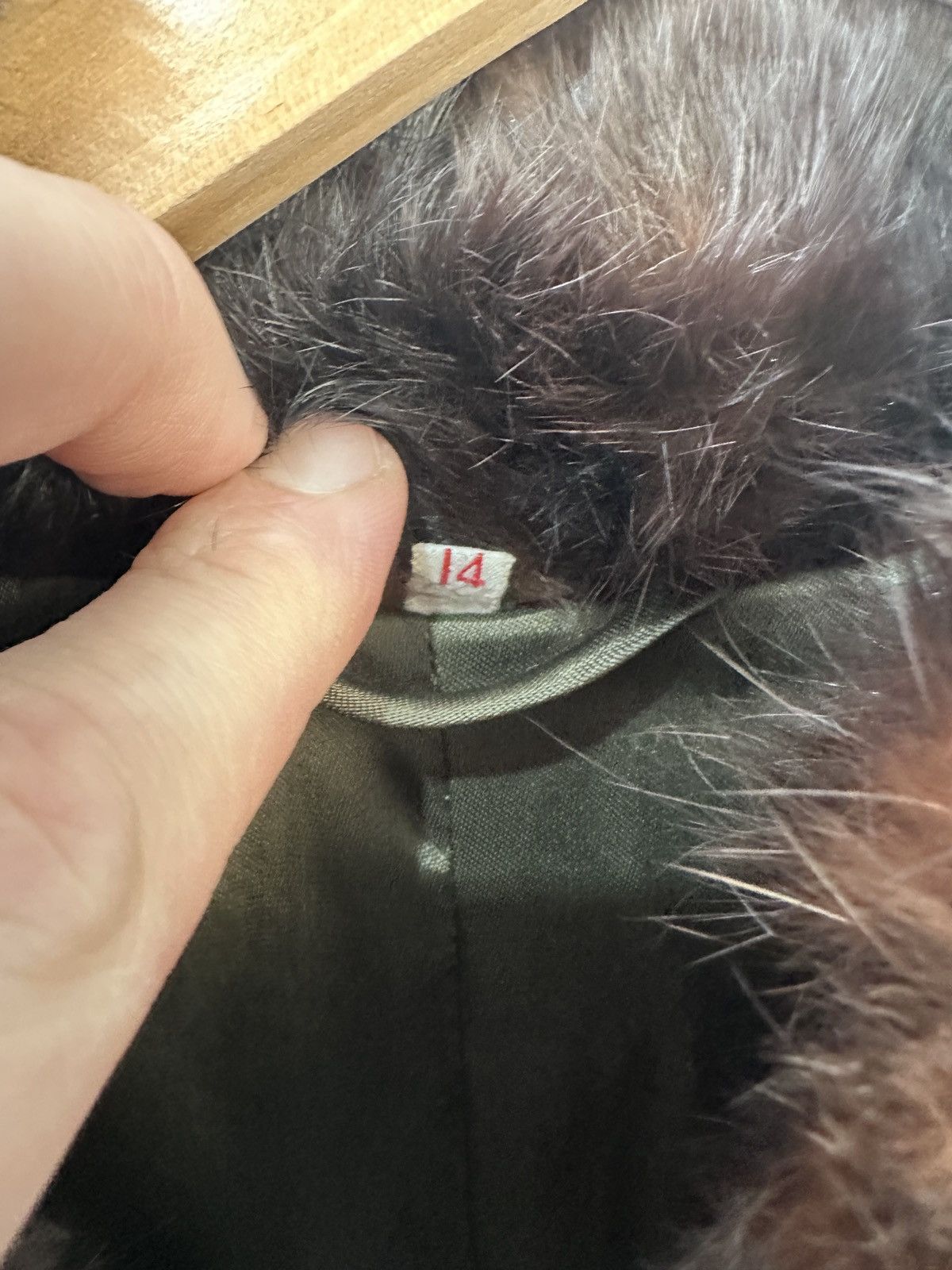 Other Genuine Rabbit Fur Coat 70s 80s Glam Boho Winter Jacket 14 Size L / US 10 / IT 46 - 8 Thumbnail