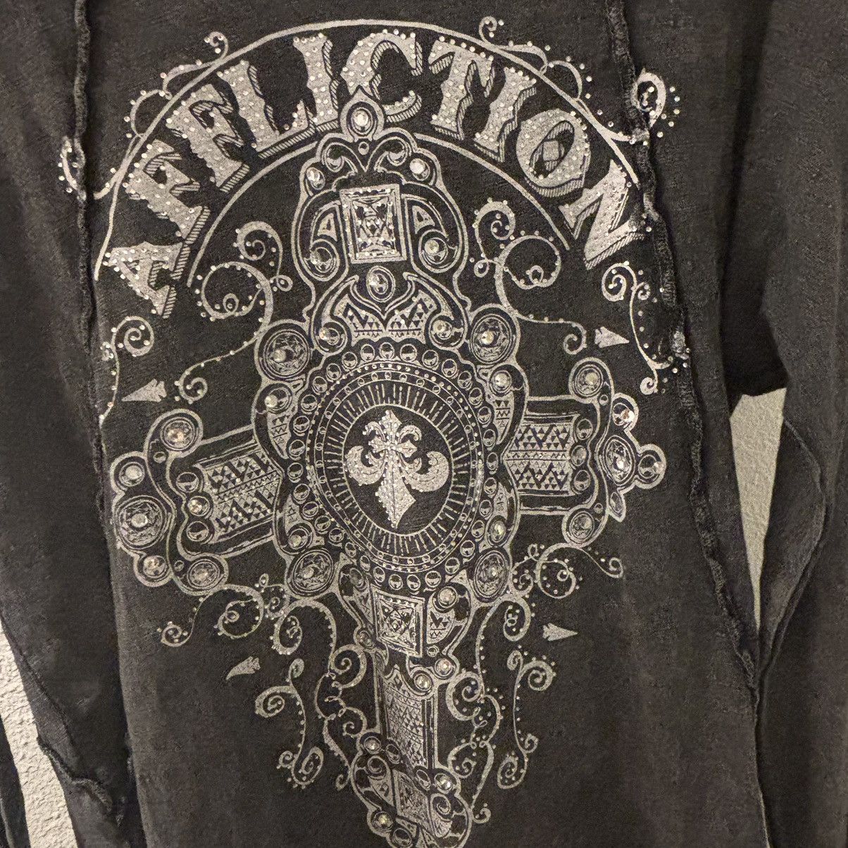 Affliction Rhinestone x Affliction Y2K Style Shirt Size M / US 6-8 / IT 42-44 - 2 Thumbnail