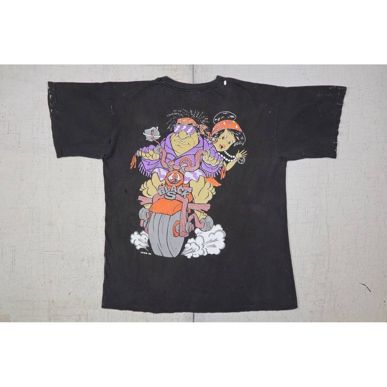 Vintage Vintage 90s The Flintstones Black Stones Cartoon Parody XL Size US XL / EU 56 / 4 - 2 Thumbnail