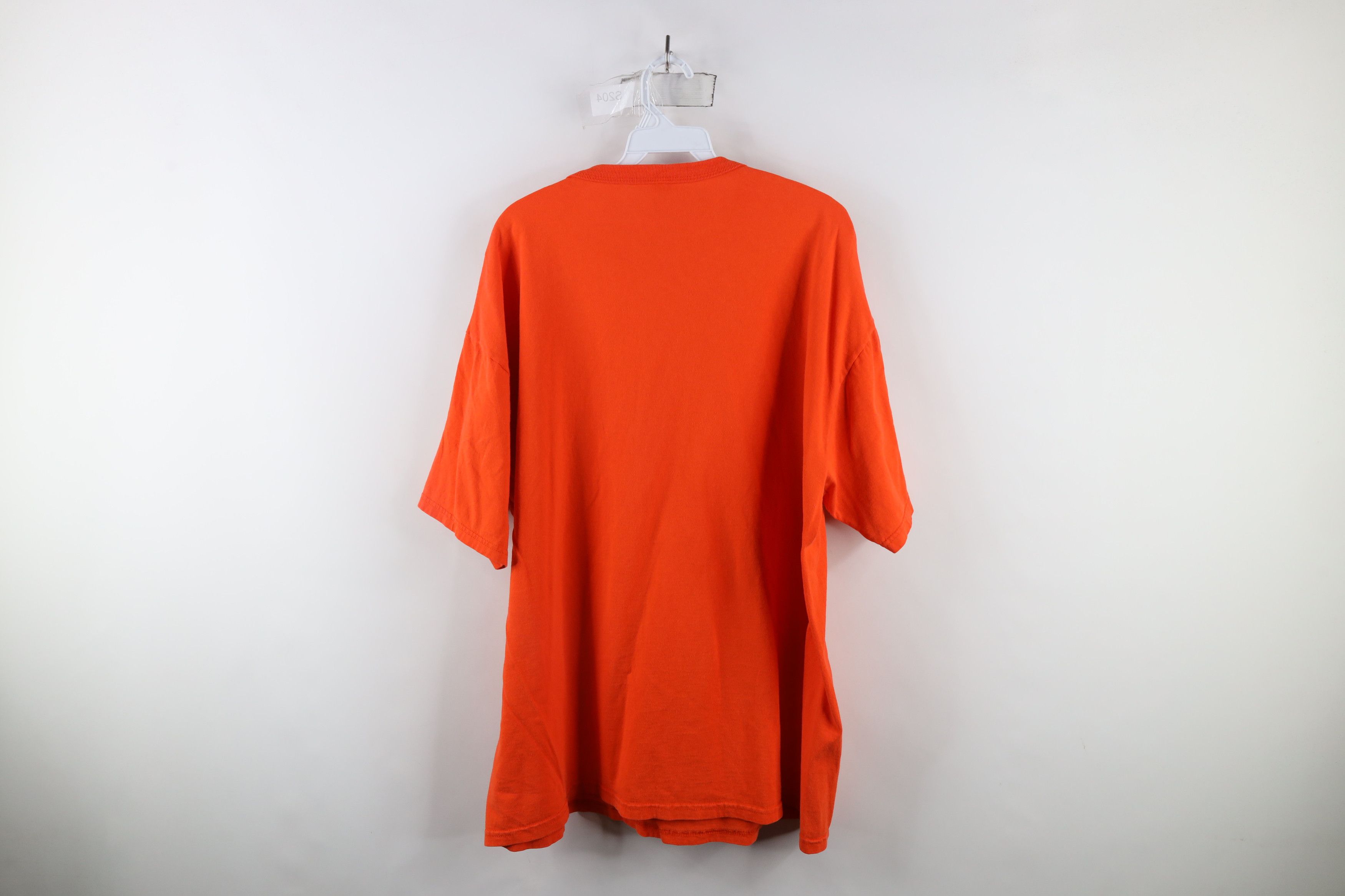 Russell Athletic × Vintage Vintage 90s Russell Athletic Blank Cotton T-Shirt Orange Size US XL / EU 56 / 4 - 8 Thumbnail