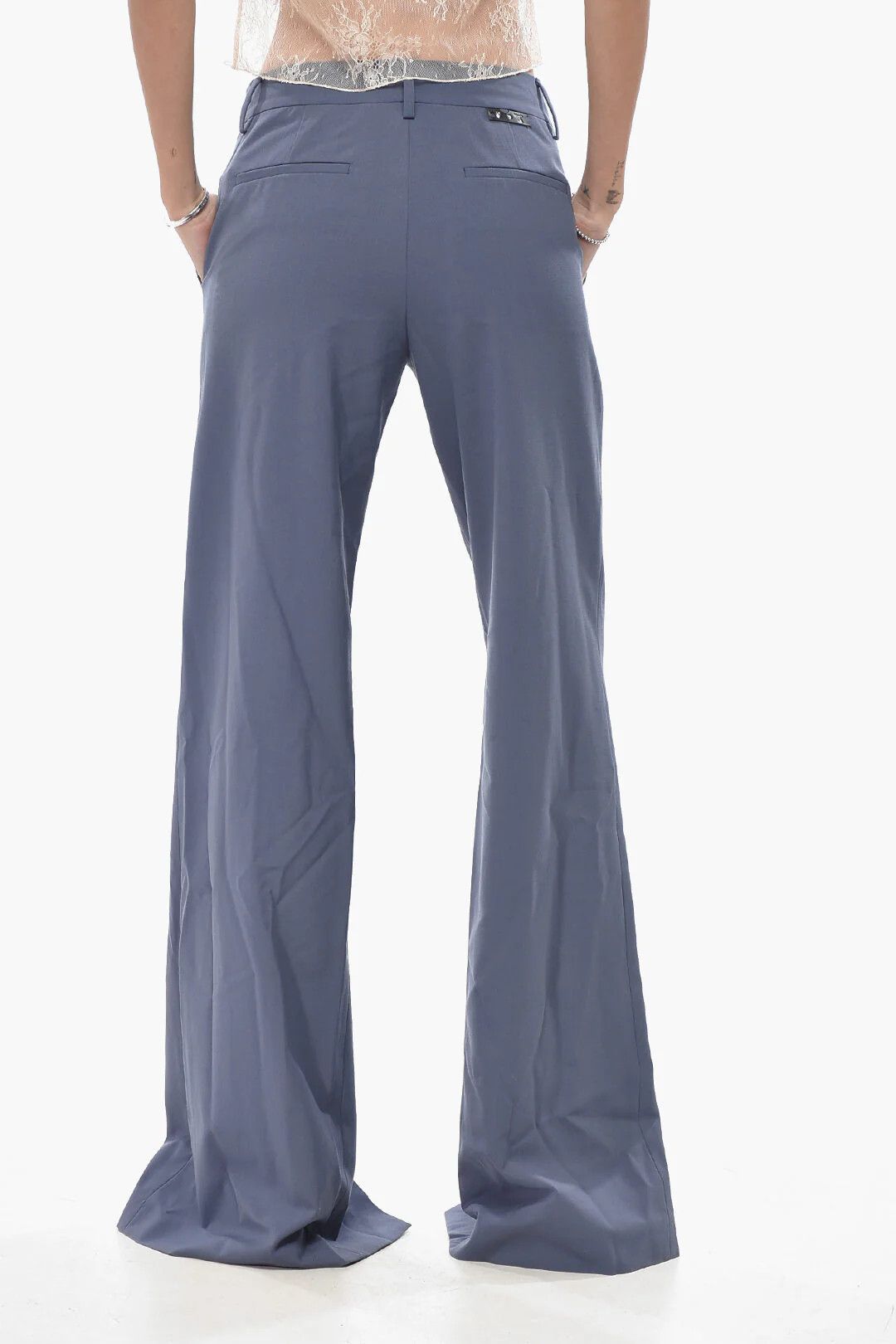 Off-White og1mm0426 Wool-Blend 4-Pocket Pant in Light Blue Size 27" / US 4 / IT 40 - 2 Thumbnail