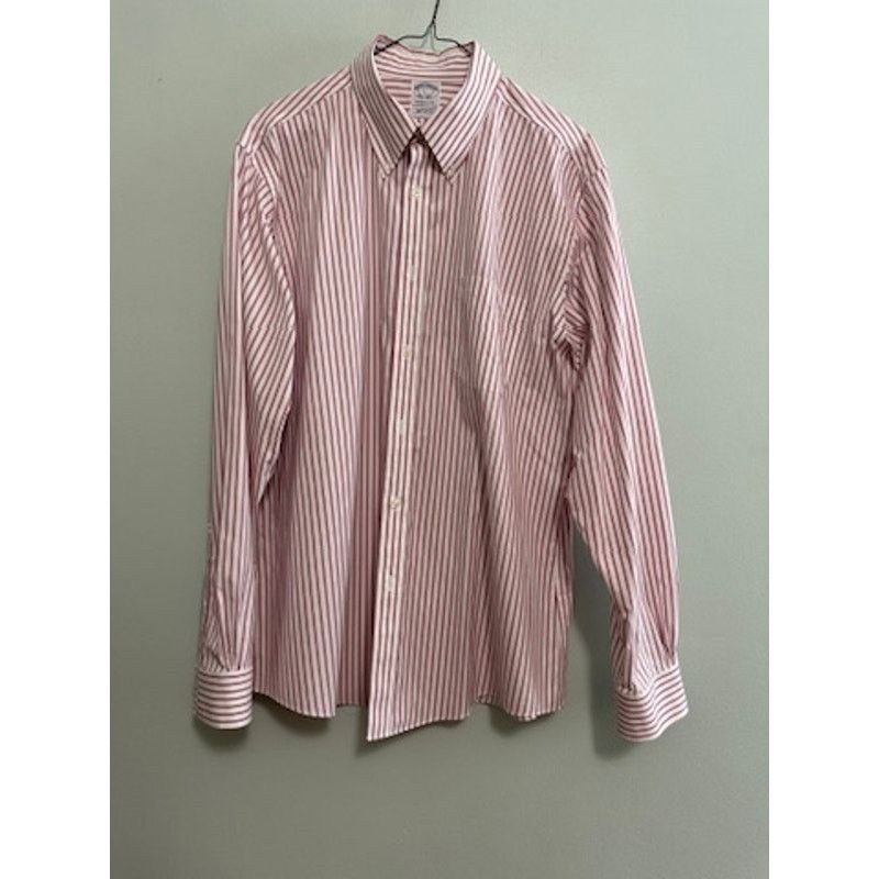 Brooks Brothers Brooks Brothers mauve striped Regent fit button down size L Size US L / EU 52-54 / 3 - 2 Thumbnail