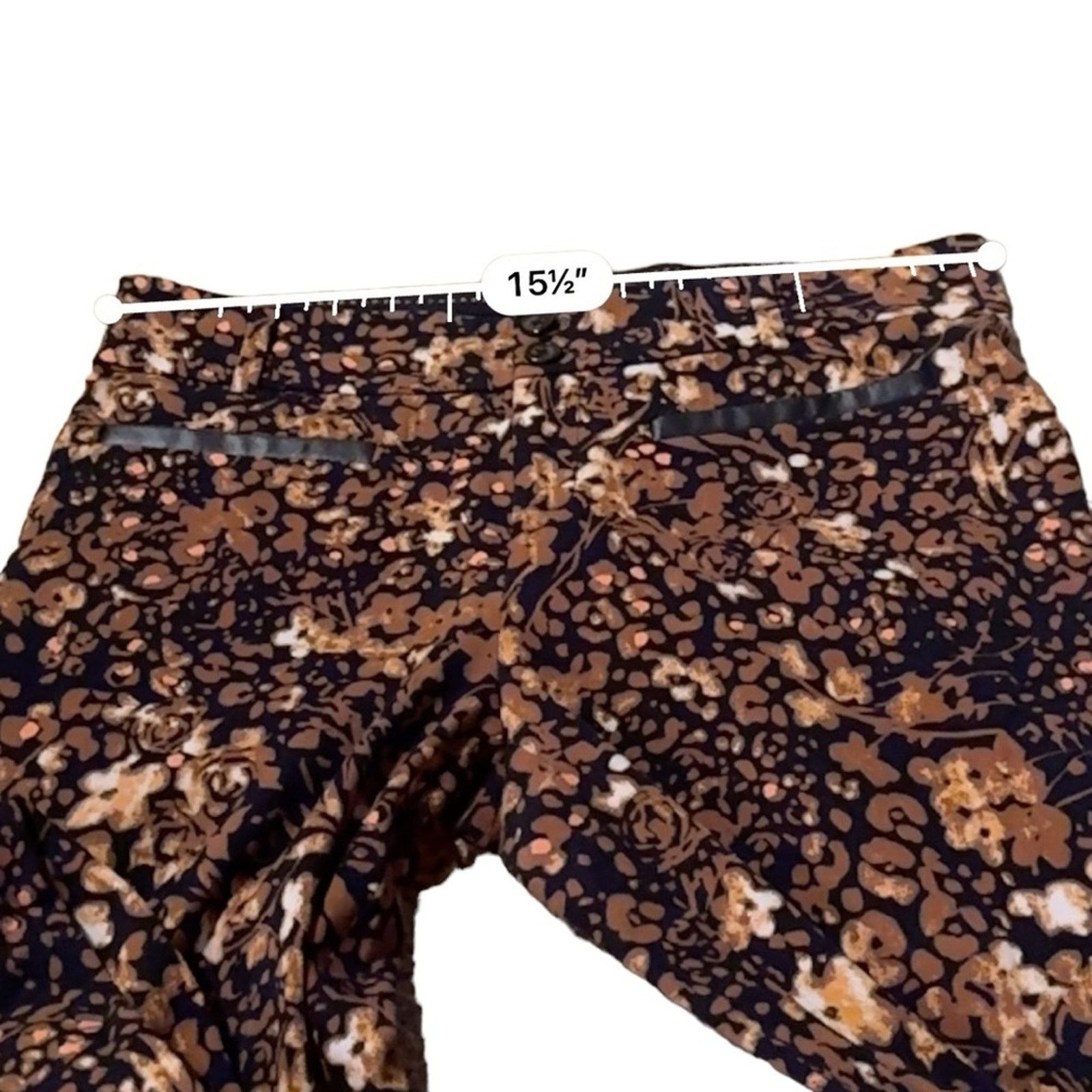 Anthropologie Anthropologie The Essential Slim Autumn Floral Trouser Pants Size 30" / US 8 / IT 44 - 13 Thumbnail