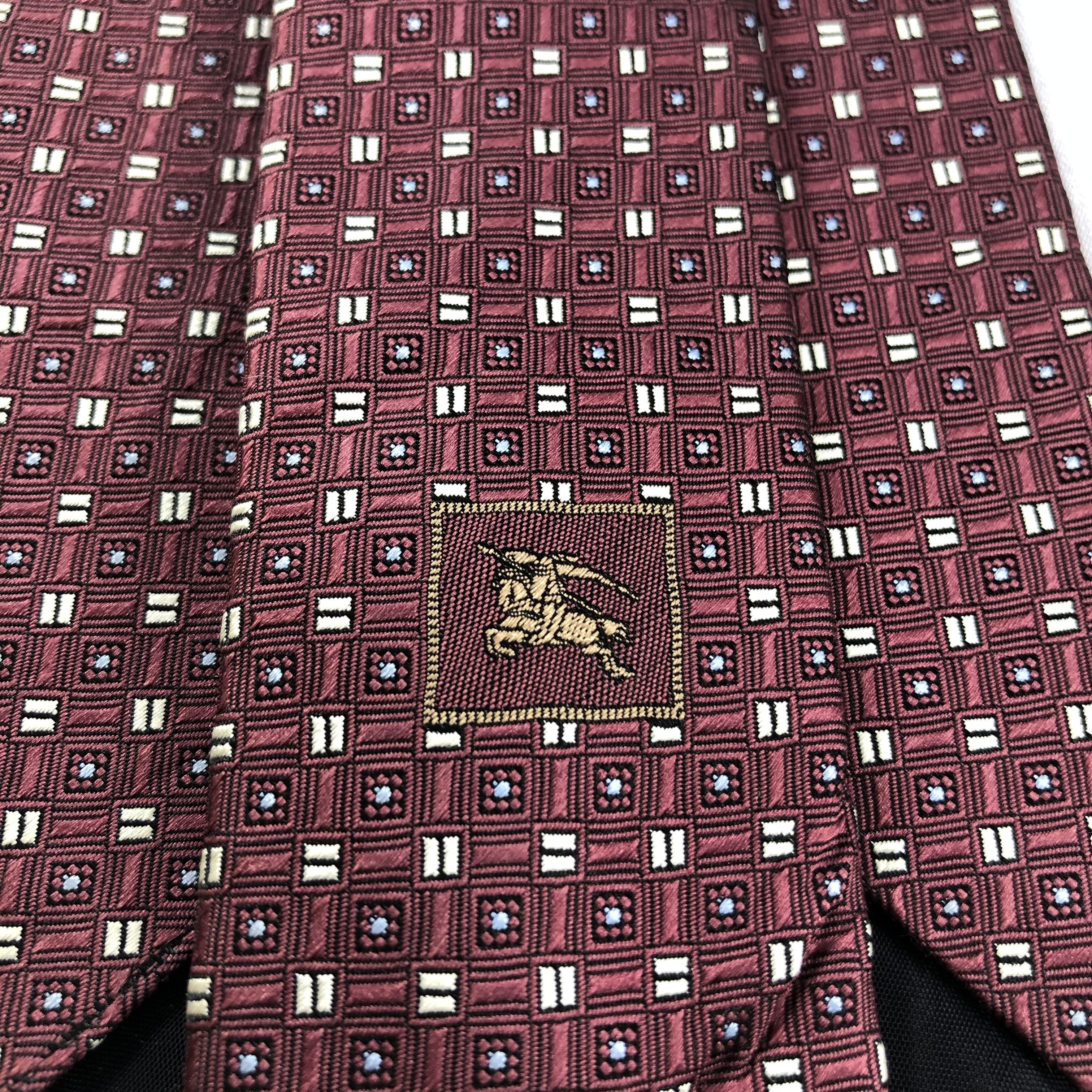 Burberry × Vintage Burberry Silk Neck Ties T84 Size ONE SIZE - 7 Thumbnail