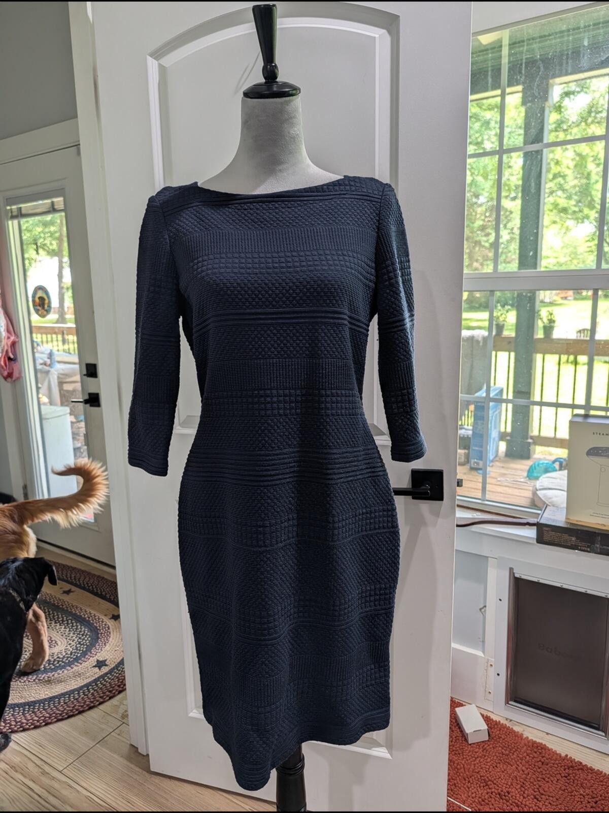 Other Doncaster Navy Sheath Dress Size M / US 6-8 / IT 42-44 - 2 Thumbnail