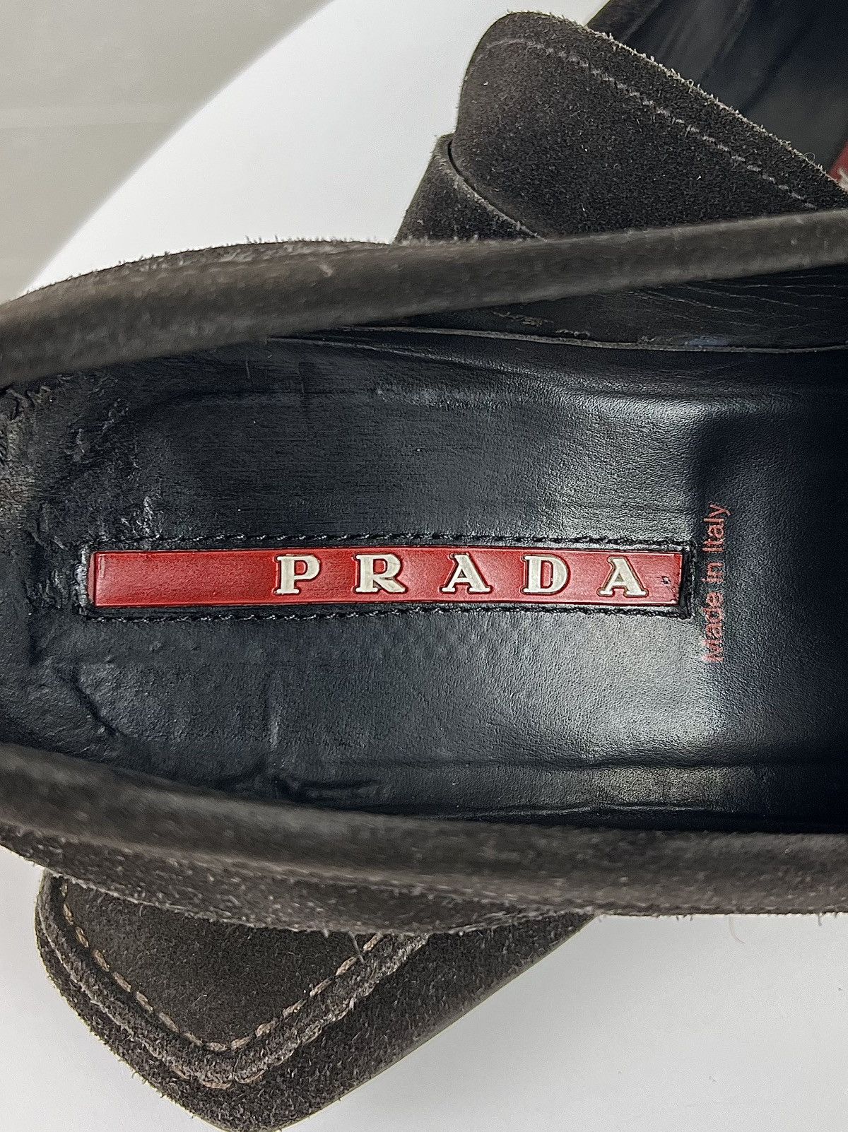 Prada PRADA MILANO Loafers Suede Shoes Strap Logo Brown Men's Size US 8 / EU 41 - 16 Thumbnail