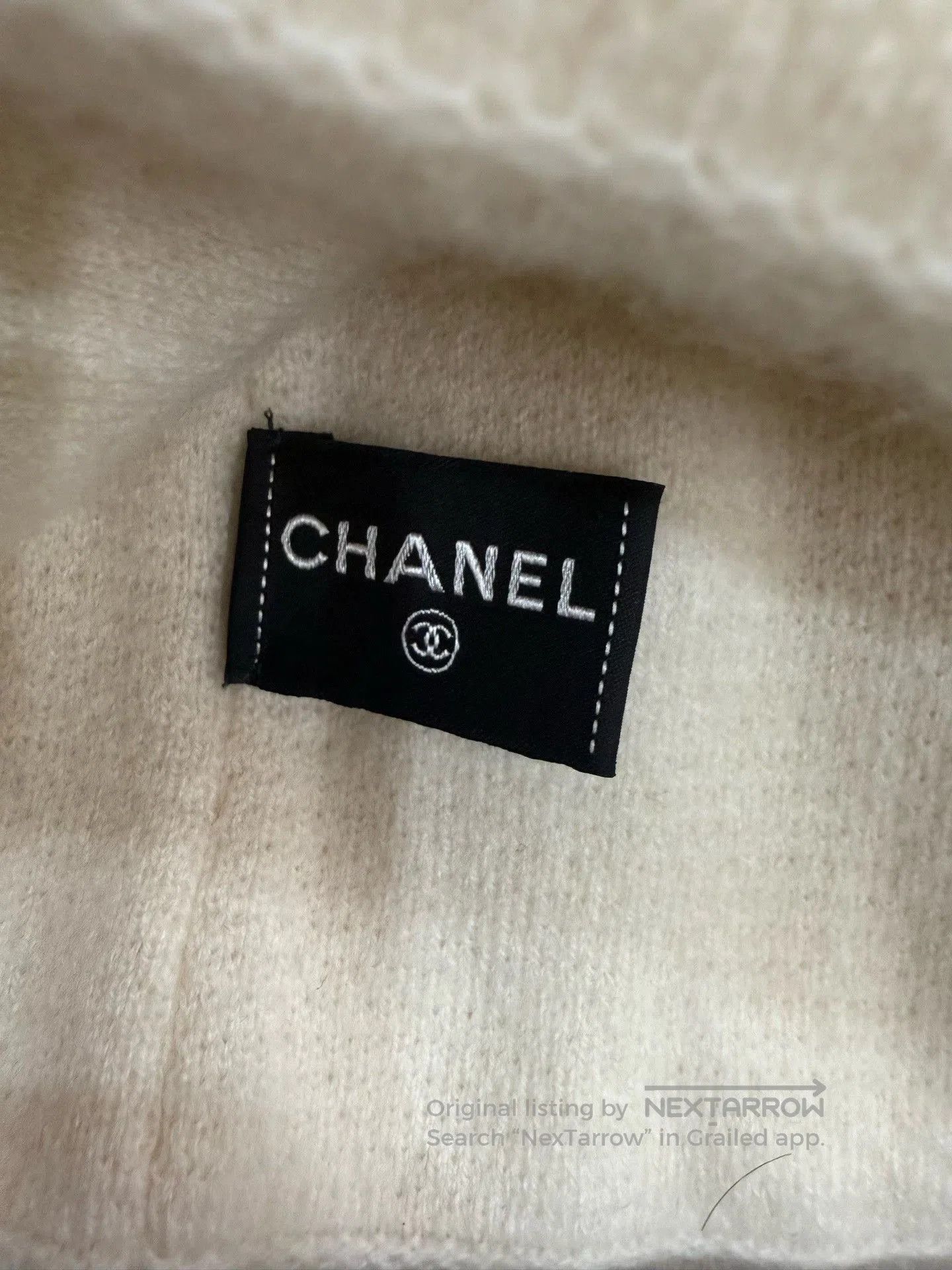 Chanel Chanel White Cashmere Knit Hat. Size ONE SIZE - 3 Thumbnail