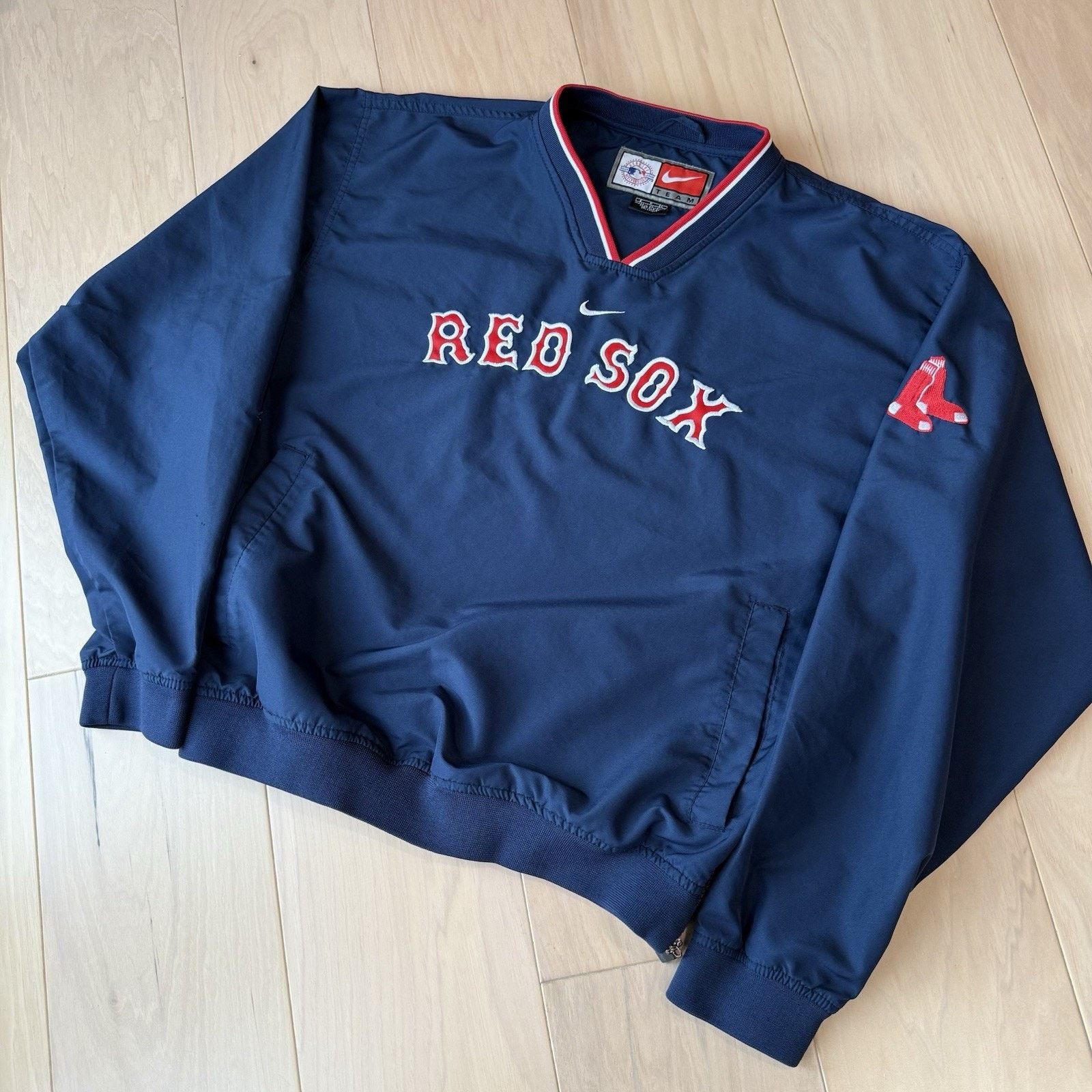 Nike × Vintage Vintage Boston Red Sox Sweatshirt Small Navy Y2K Nike Center Size US S / EU 44-46 / 1 - 10 Thumbnail