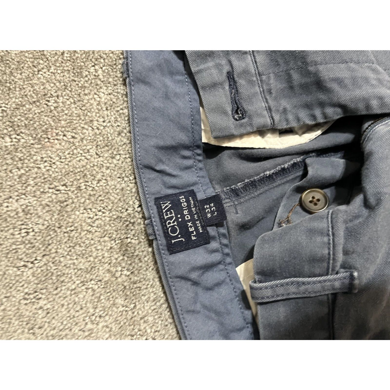J.Crew J.Crew Flex Chino Pants 32x34 Straight Leg Cotton Stretch Blue Mens Size US 32 / EU 48 - 5 Thumbnail