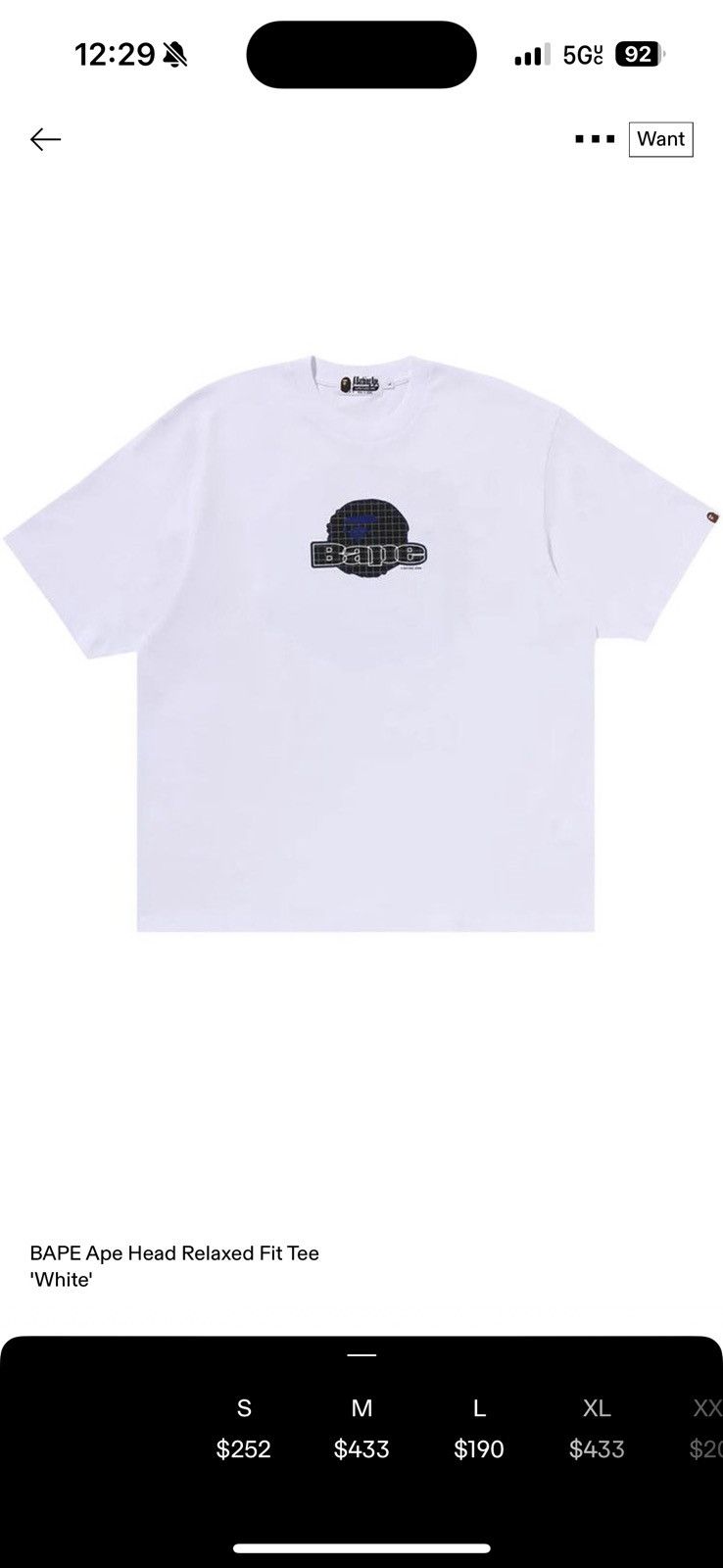 Bape Bape Ape Head Relaxed Fit Tee Size US M / EU 48-50 / 2 - 9 Thumbnail