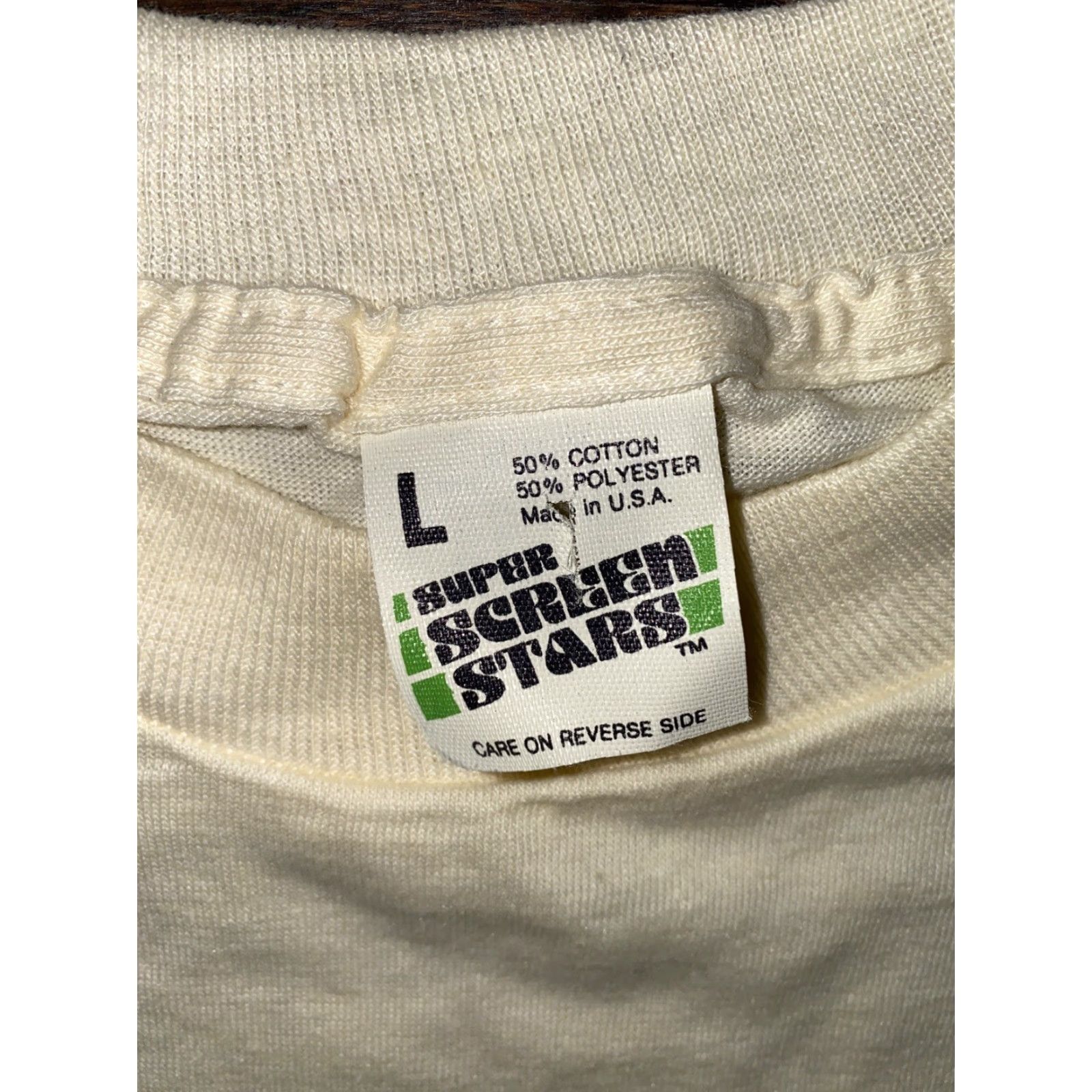 Vintage VINTAGE Screen Stars T-Shirt USA Beige L Crew Neck Short Sleeve Men 1980s San Francisco Marathon Tee New Size US L / EU 52-54 / 3 - 2 Thumbnail