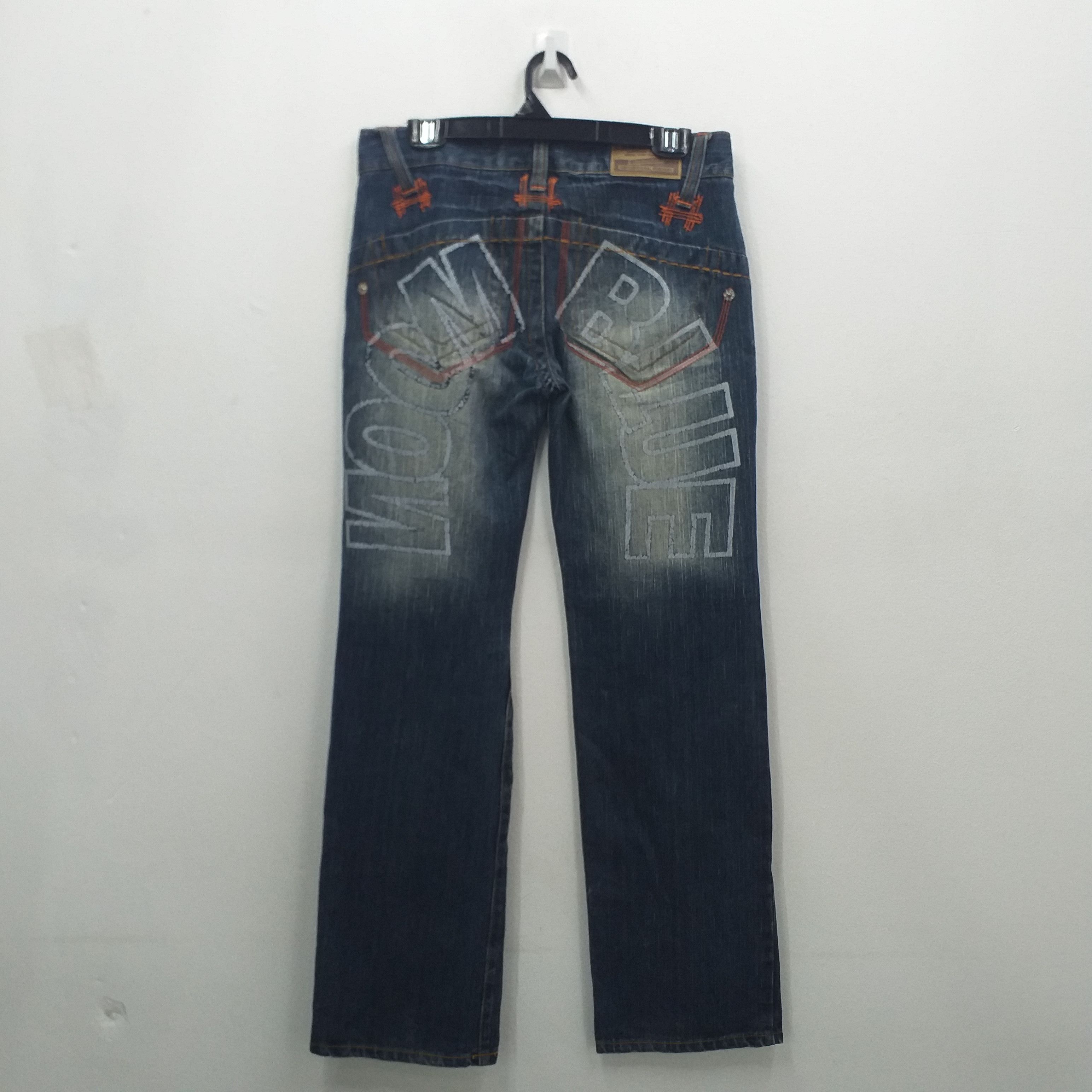 Japanese Brand Blue Moon Blue Distressed Denim Japanese Brand 31x30.5 JN002 Size US 31 - 2 Thumbnail