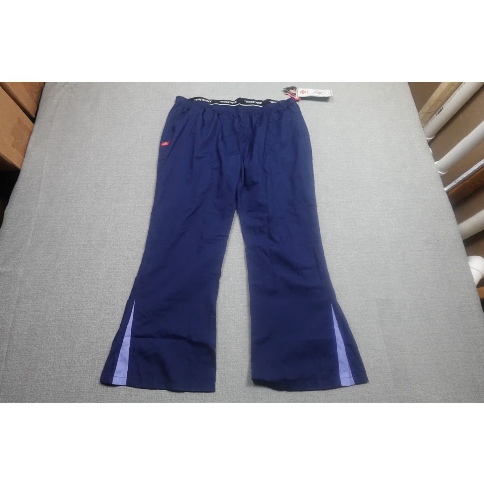 Dickies Dickies Flare Leg Scrubs Women 2X Blue Elastic Waist Work Sweatpants NWT Size 40" / US 18 - 2 Thumbnail