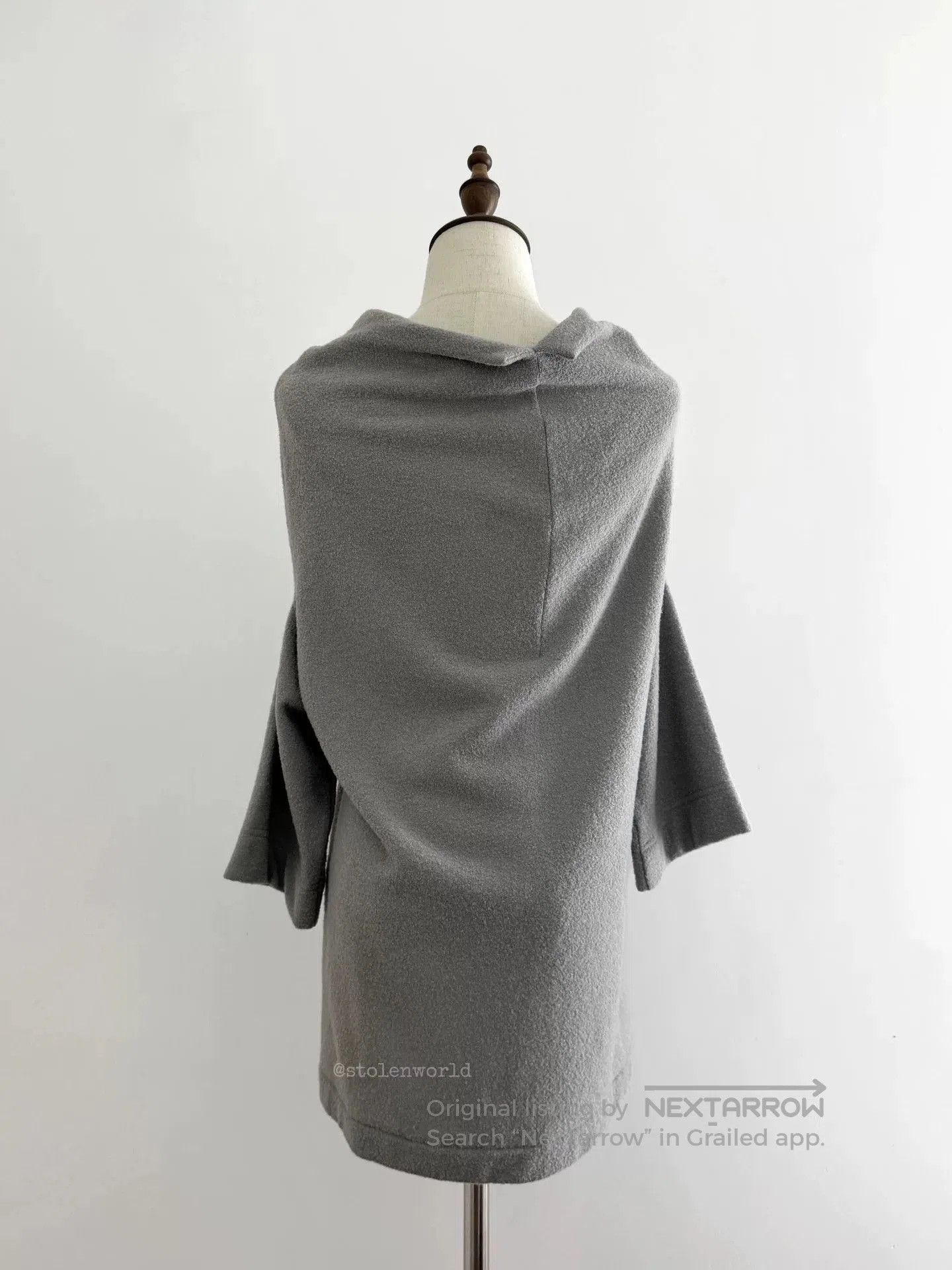Y's gray asymmetrical shoulder top by Y's. Size S / US 4 / IT 40 - 6 Thumbnail