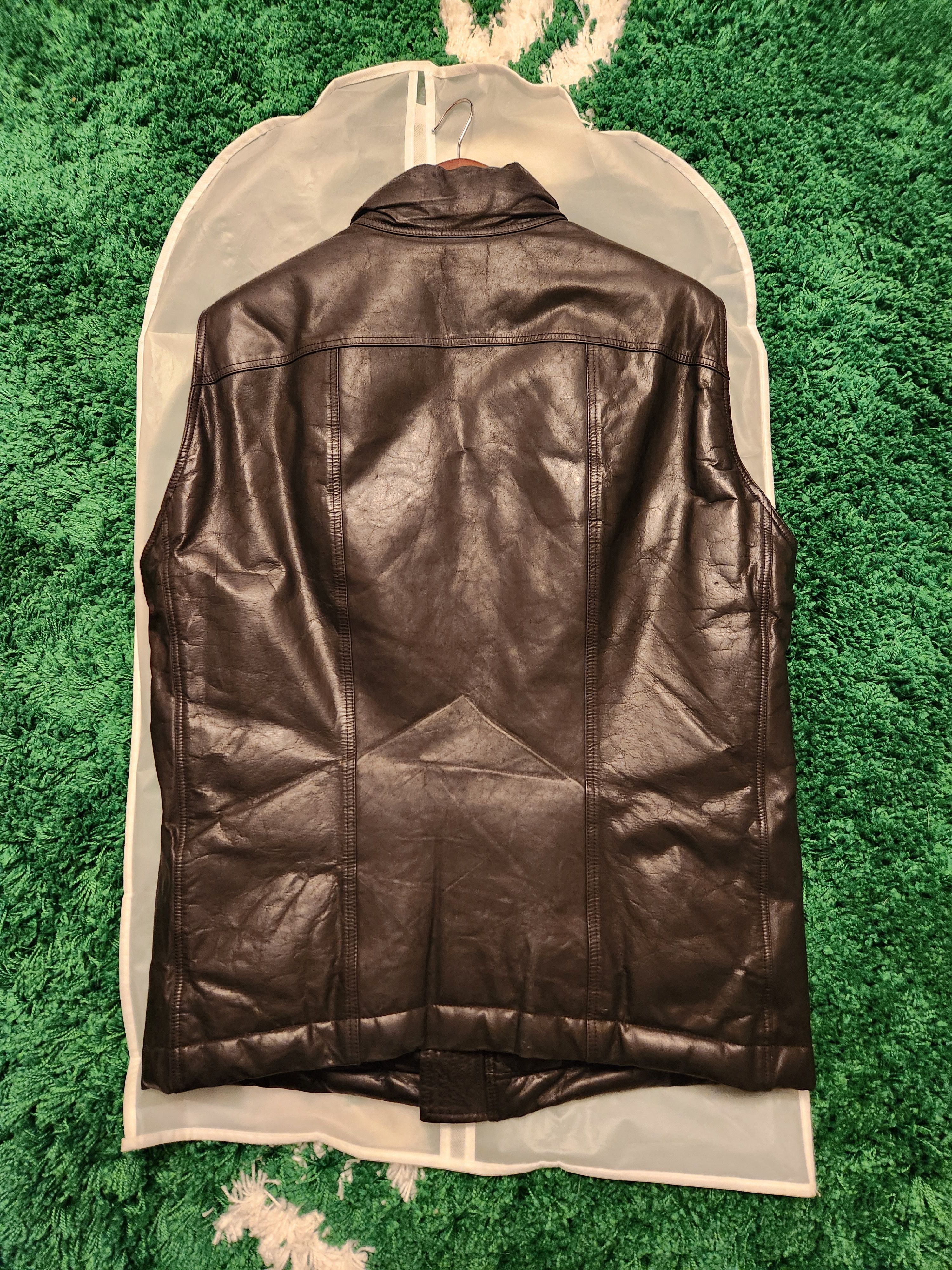 Rick Owens Rick Owens Calfskin Asymmetrical Down vest Size US XL / EU 56 / 4 - 7 Thumbnail