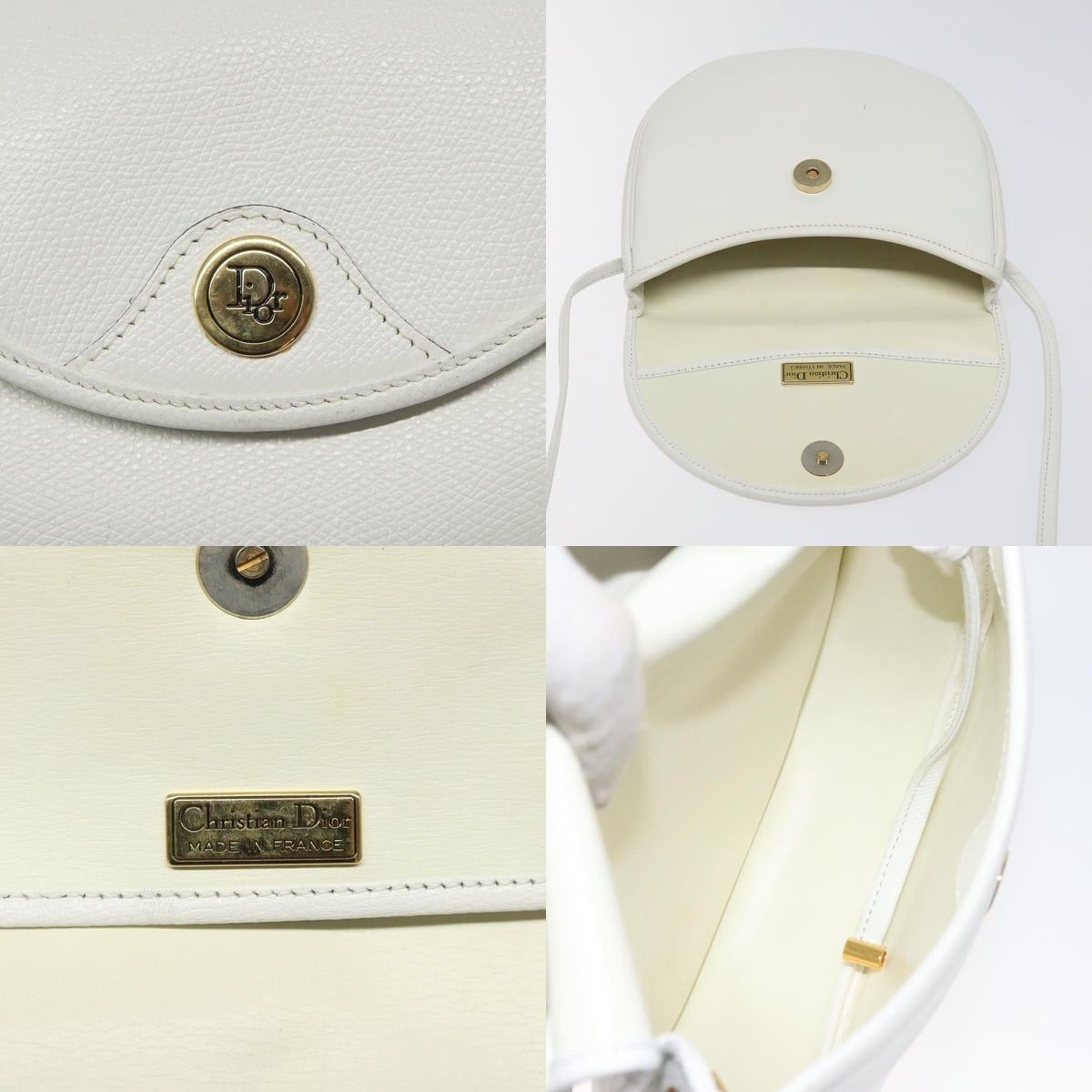 Dior DIOR Shoulder Bag Leather White Gold Size ONE SIZE - 11 Thumbnail
