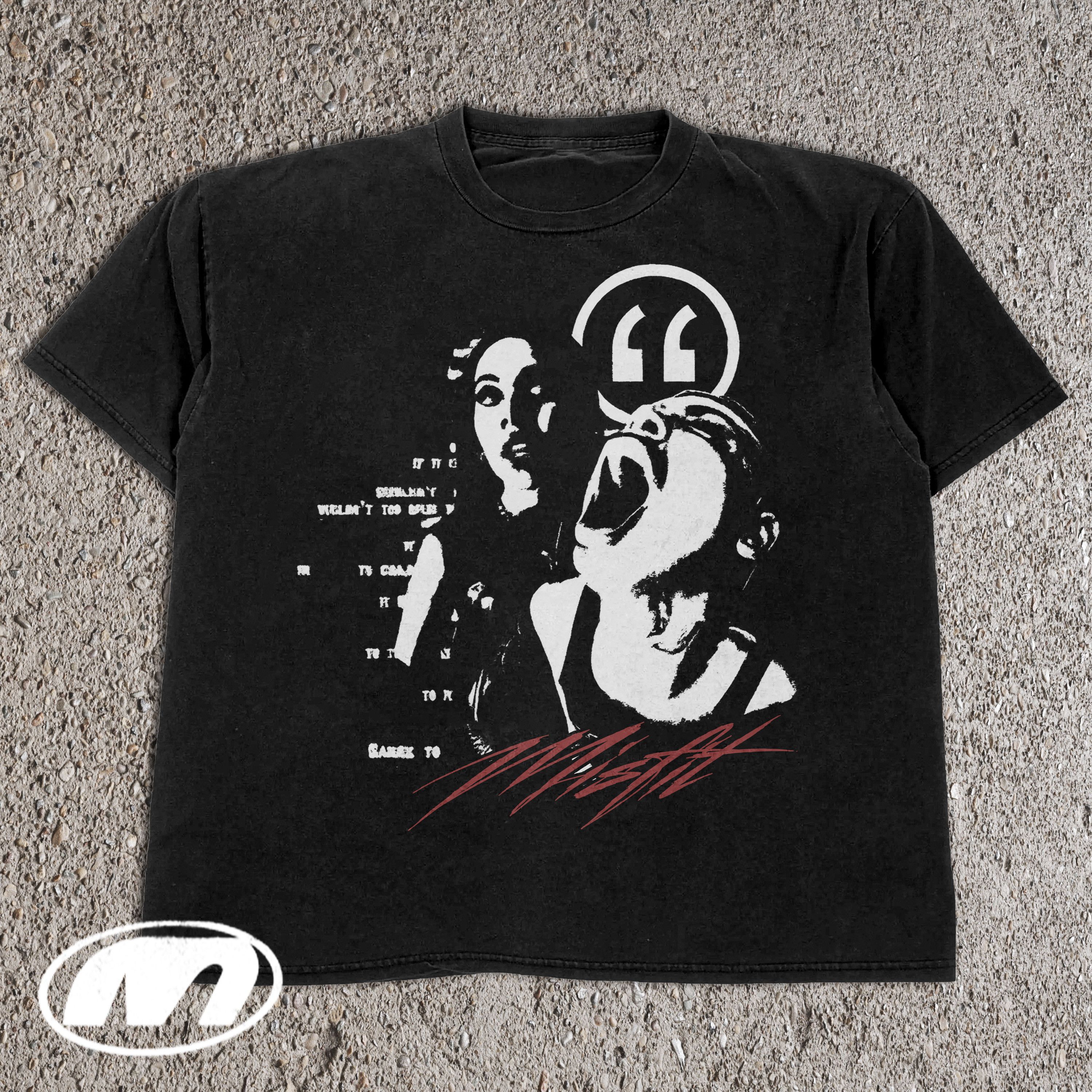 Japanese Brand MISFIT Graphic Tee – Vintage Y2K Streetwear Black Shirt Size US M / EU 48-50 / 2 - 1 Thumbnail