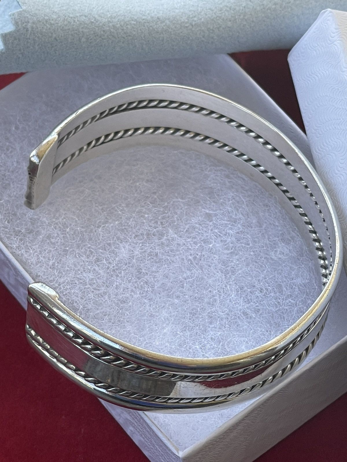 Vintage Sterling silver cuff bracelet Size ONE SIZE - 2 Thumbnail