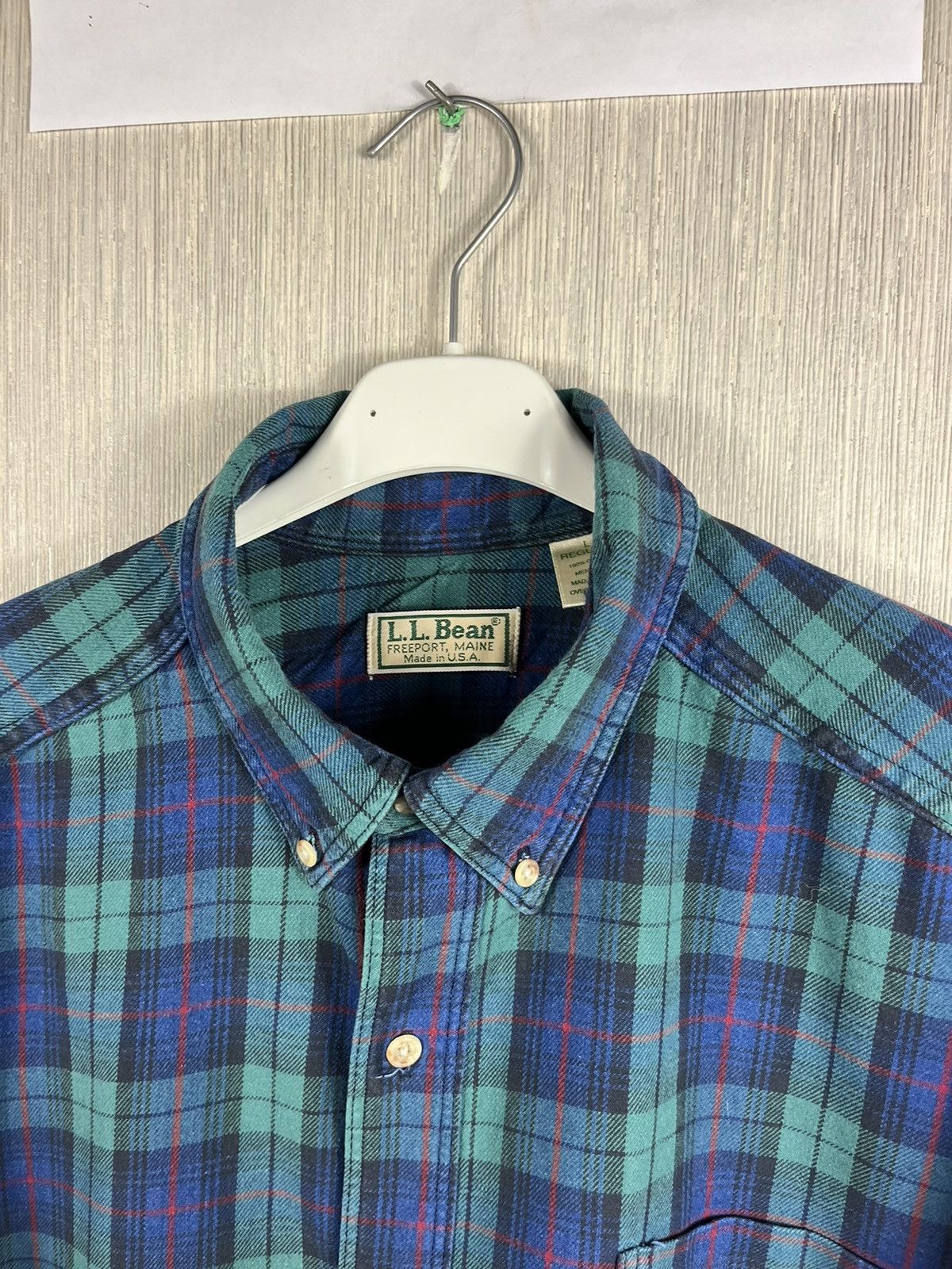 Flannel × L.L. Bean Vintage LL Bean plaid tartan flannel shirt USA with pocket Size US L / EU 52-54 / 3 - 9 Thumbnail