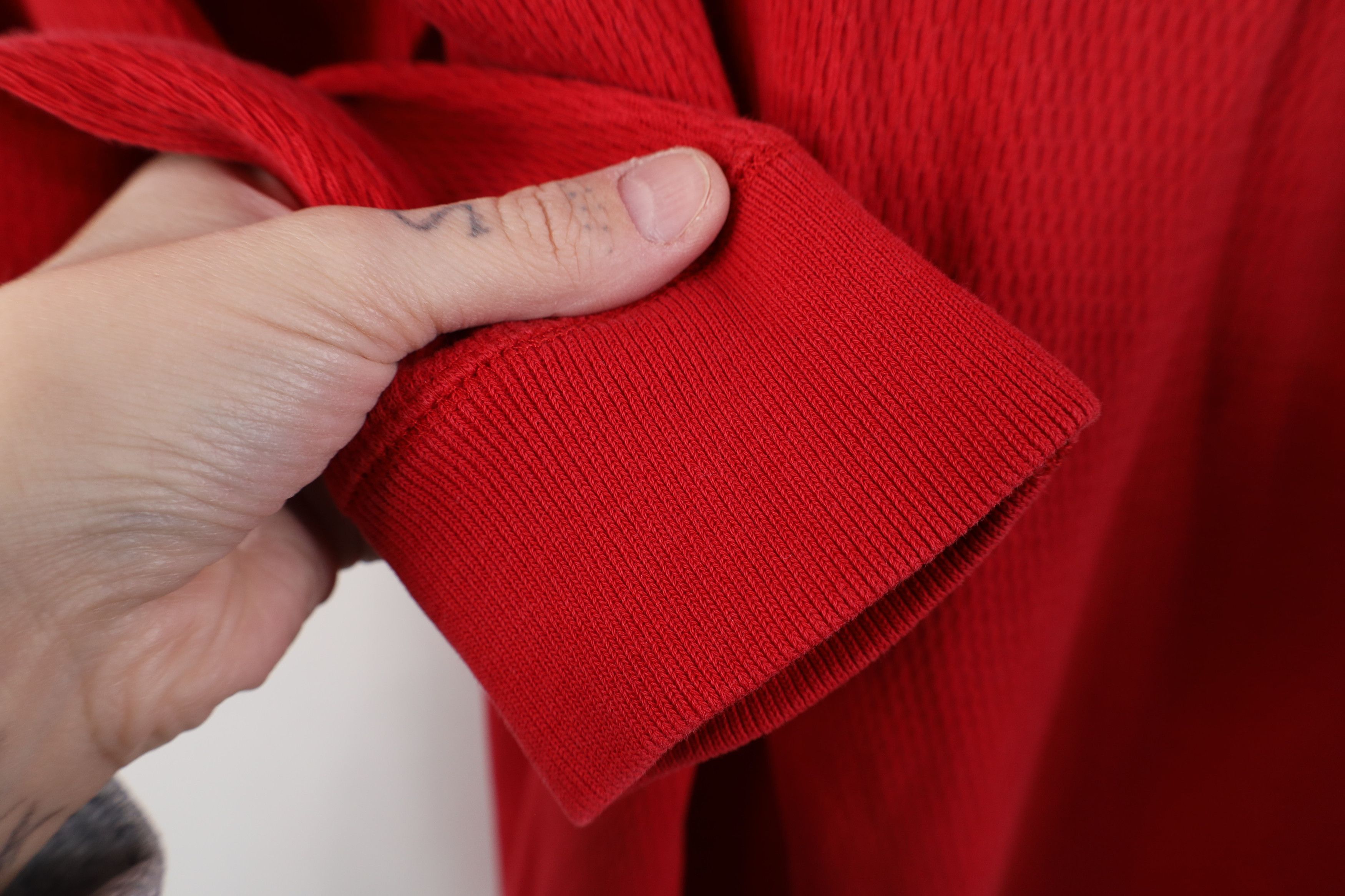 Ralph Lauren Vtg 90s Ralph Lauren Waffle Knit Long Sleeve T-Shirt Red USA Size US L / EU 52-54 / 3 - 9 Thumbnail