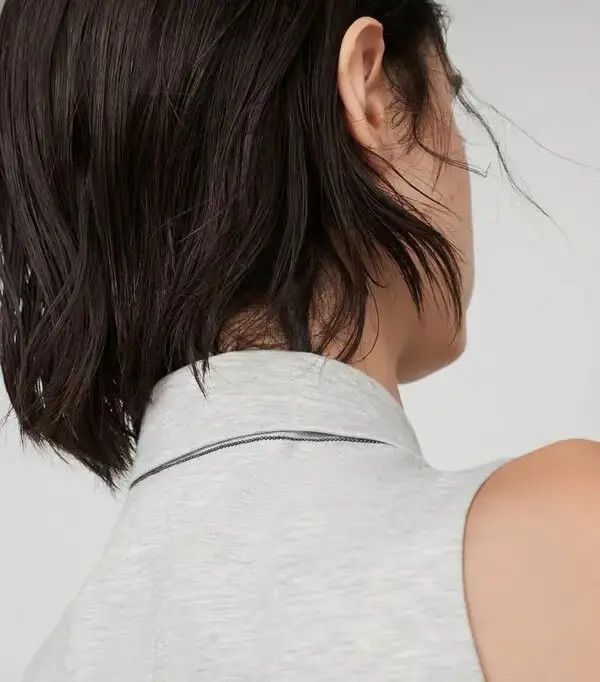 Brunello Cucinelli o1w1db10825 Blouse in Light/Pastel Grey Size M / US 6-8 / IT 42-44 - 6 Thumbnail